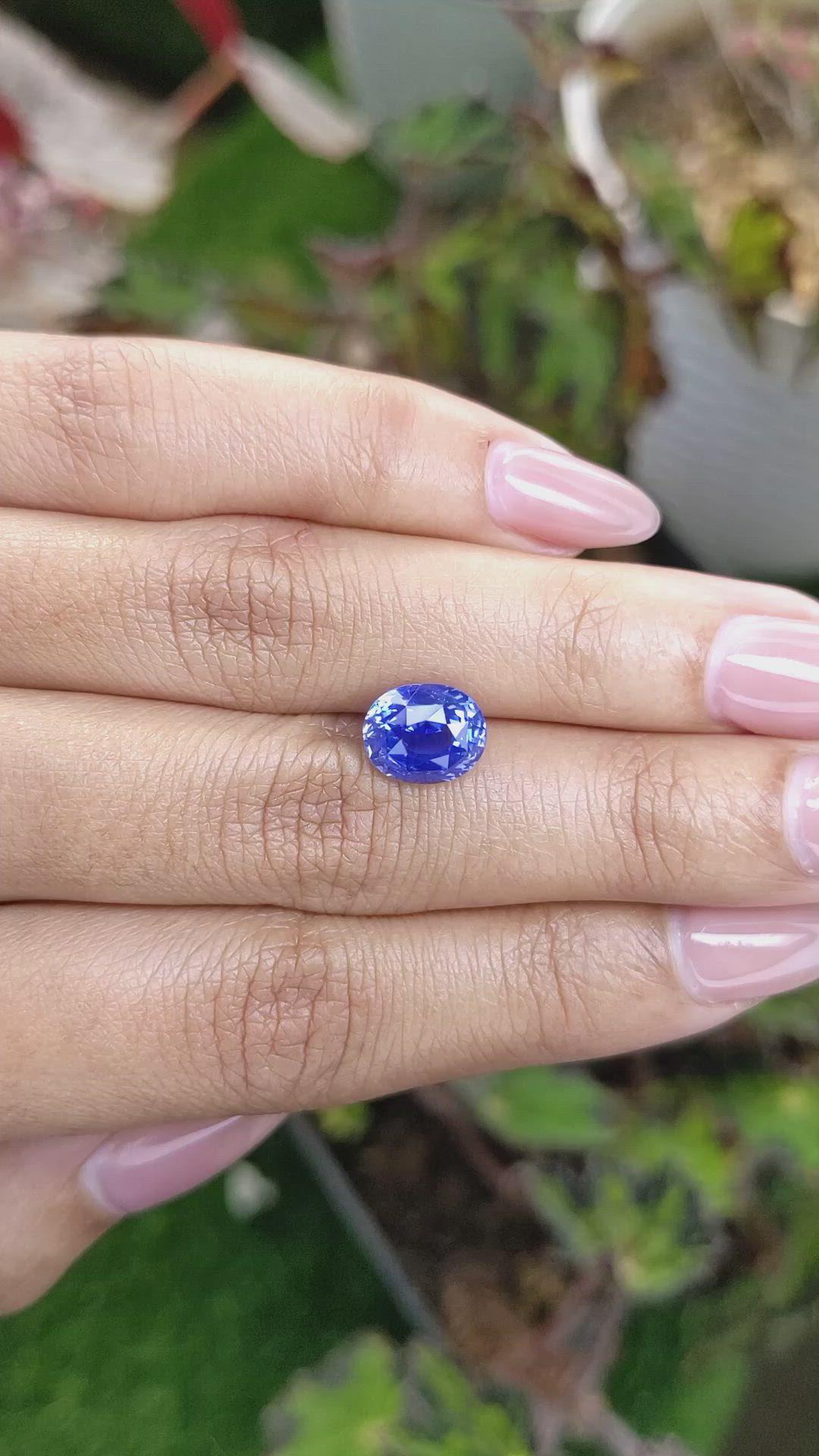 4.02 Ct. Blue Sapphire from Ceylon (Sri Lanka) Size Video