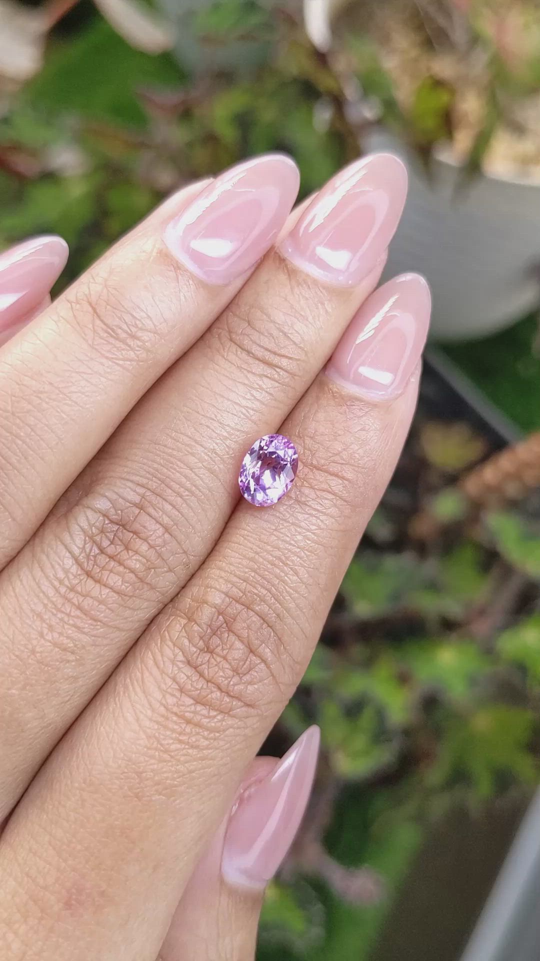 2.03 Ct. Purplish Pink Sapphire from Ceylon (Sri Lanka) Size Video