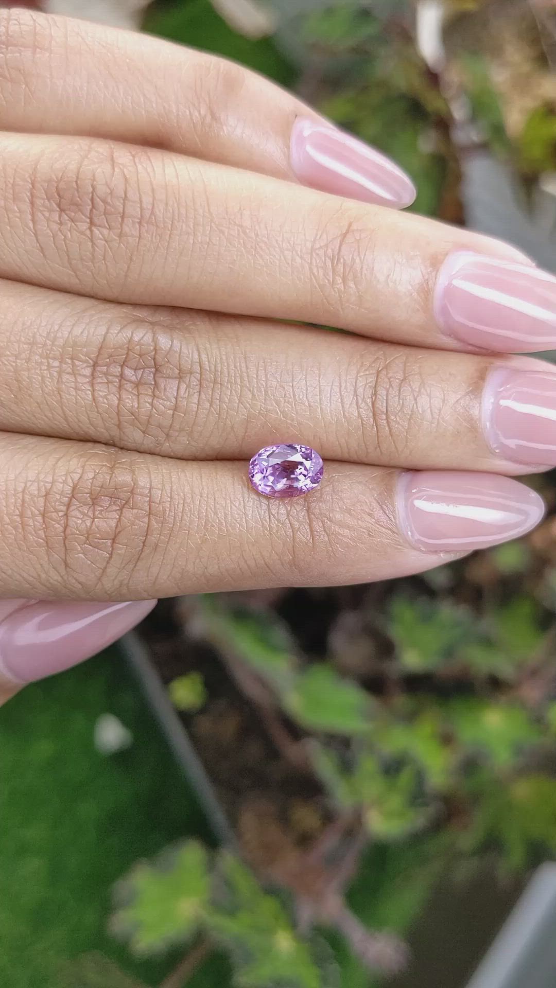 2.03 Ct. Purplish Pink Sapphire from Ceylon (Sri Lanka) Size Video