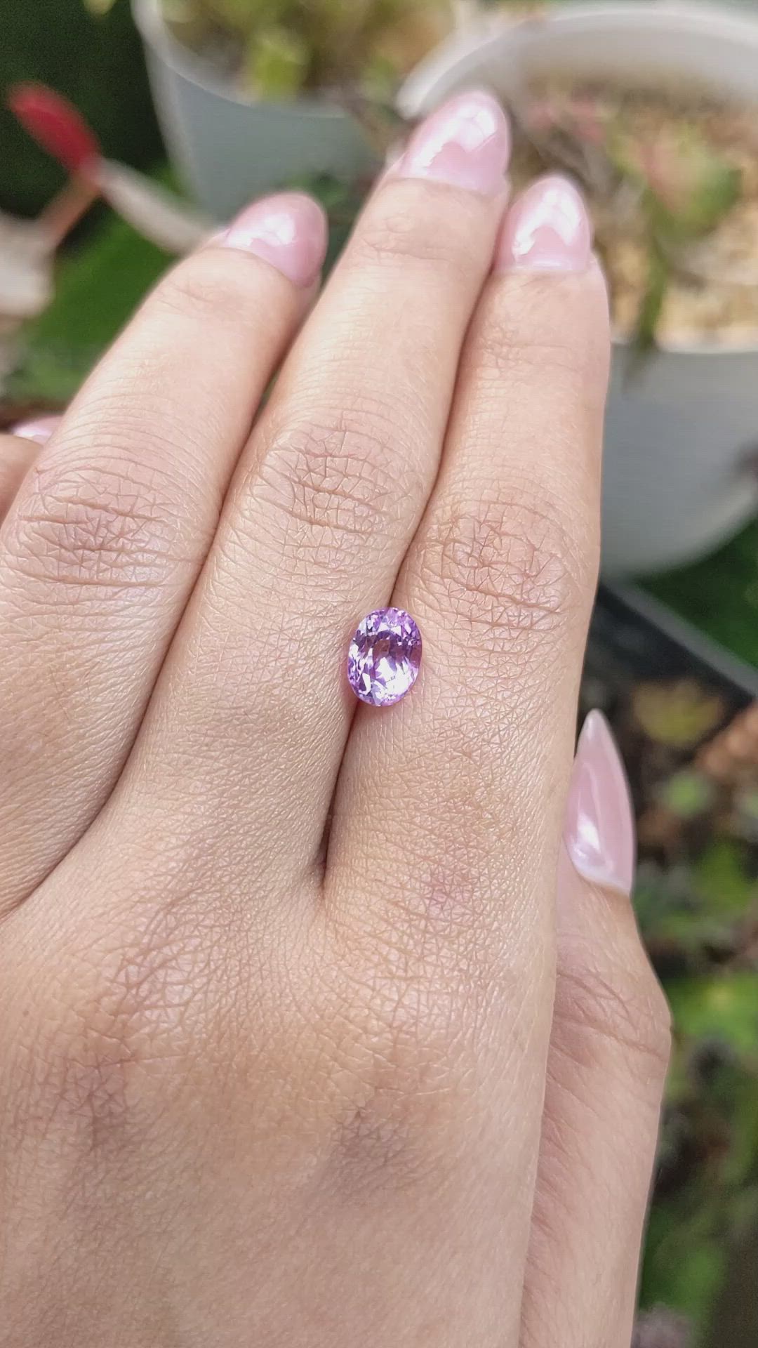 2.03 Ct. Purplish Pink Sapphire from Ceylon (Sri Lanka) Size Video