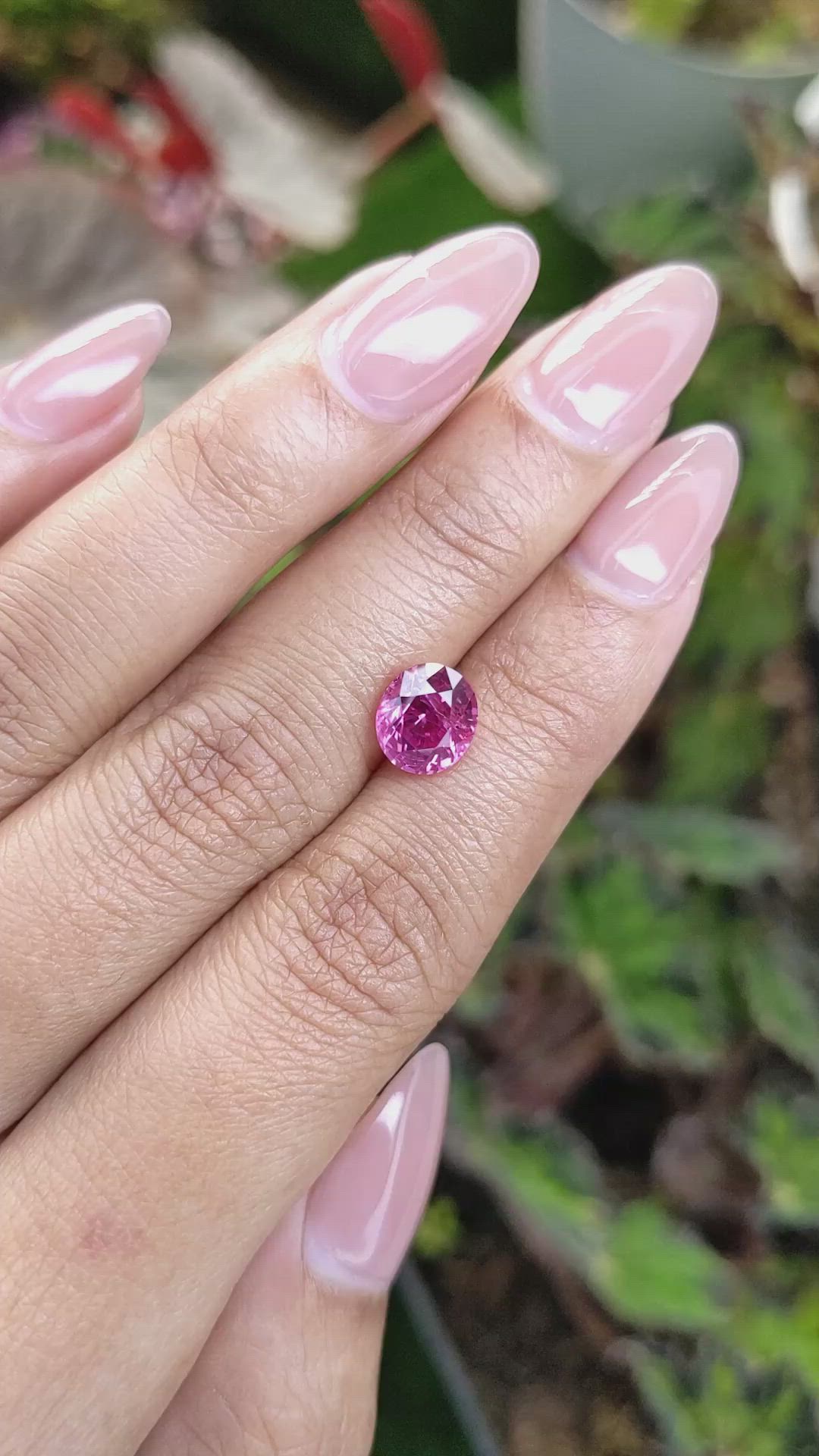 2.62 Ct. Pink Sapphire from Ceylon (Sri Lanka) Size Video