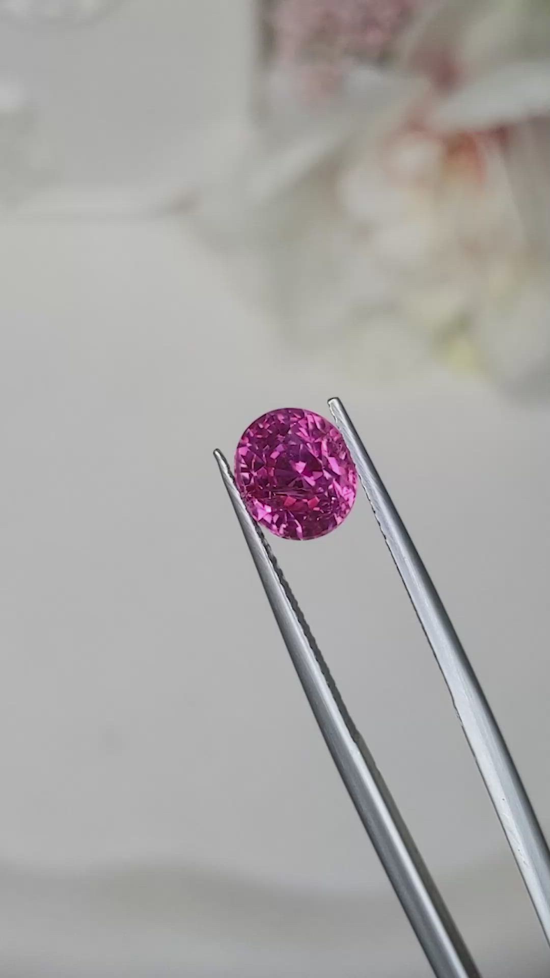 2.62 Ct. Pink Sapphire from Ceylon (Sri Lanka) Size Video