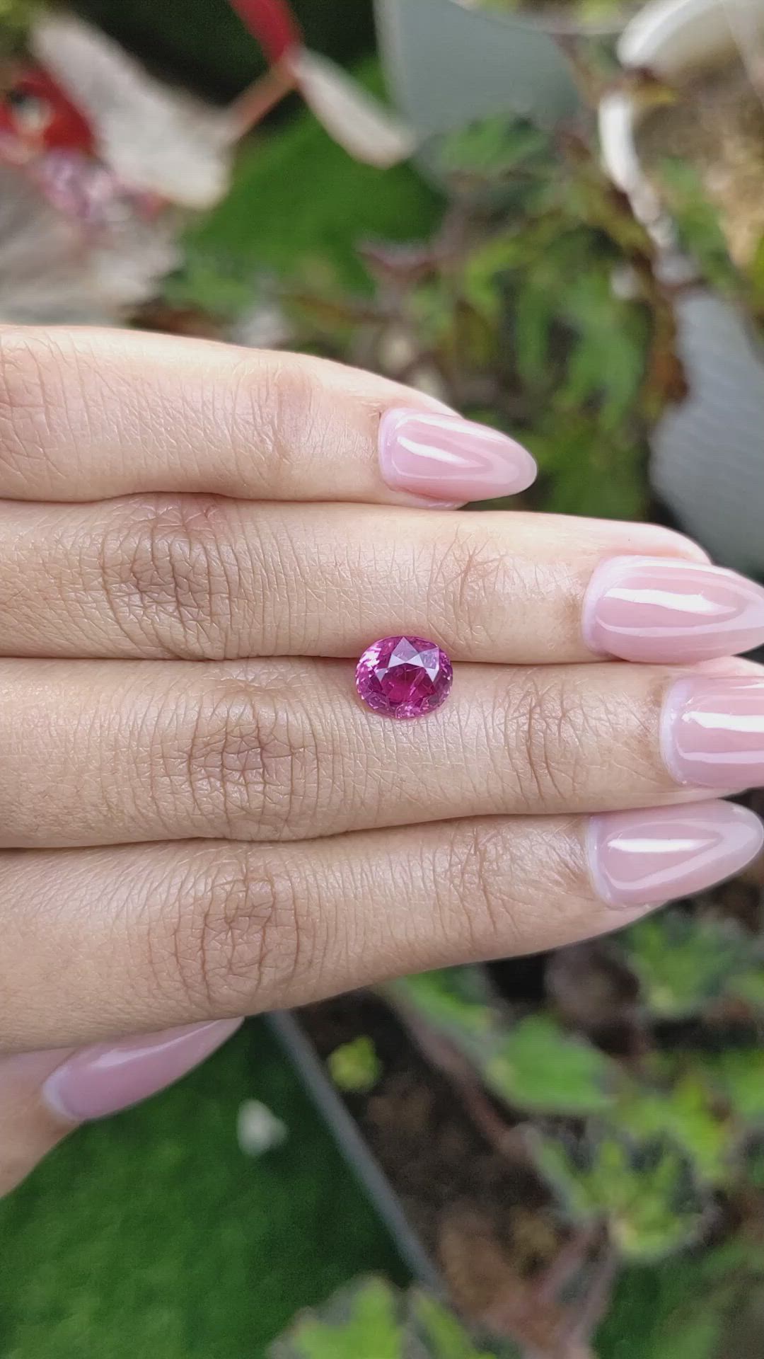 2.62 Ct. Pink Sapphire from Ceylon (Sri Lanka) Size Video