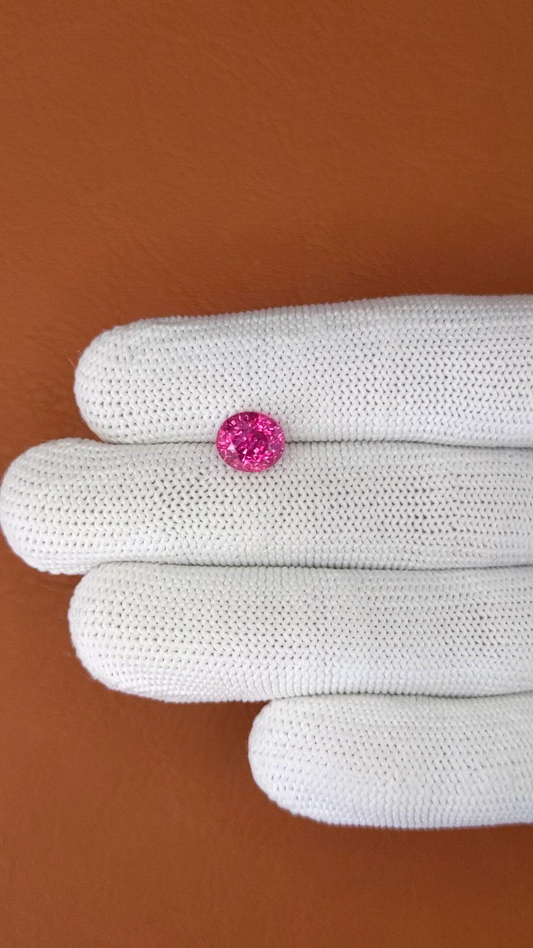 2.62 Ct. Pink Sapphire from Ceylon (Sri Lanka) Size Video