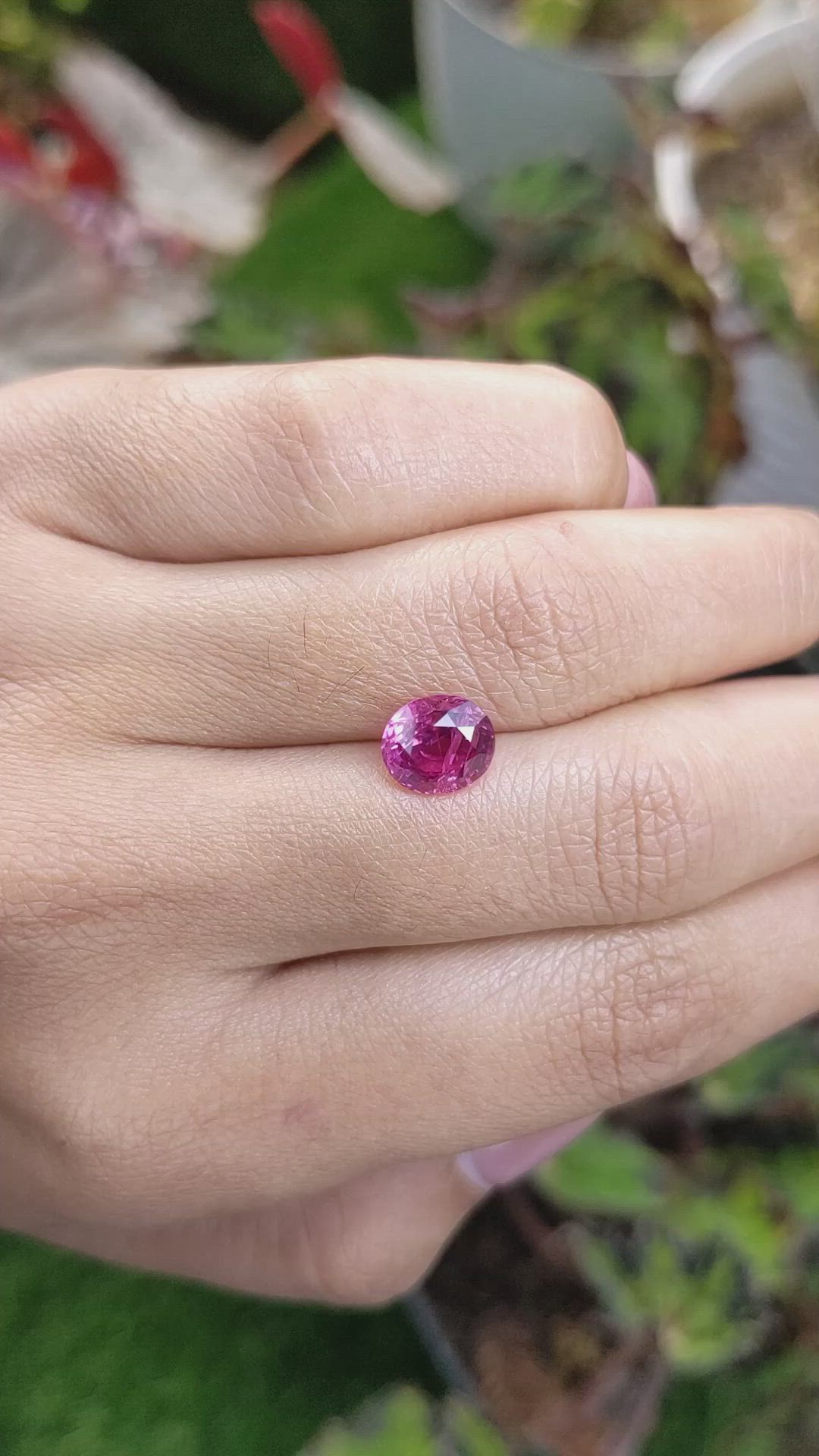 2.62 Ct. Pink Sapphire from Ceylon (Sri Lanka) Size Video