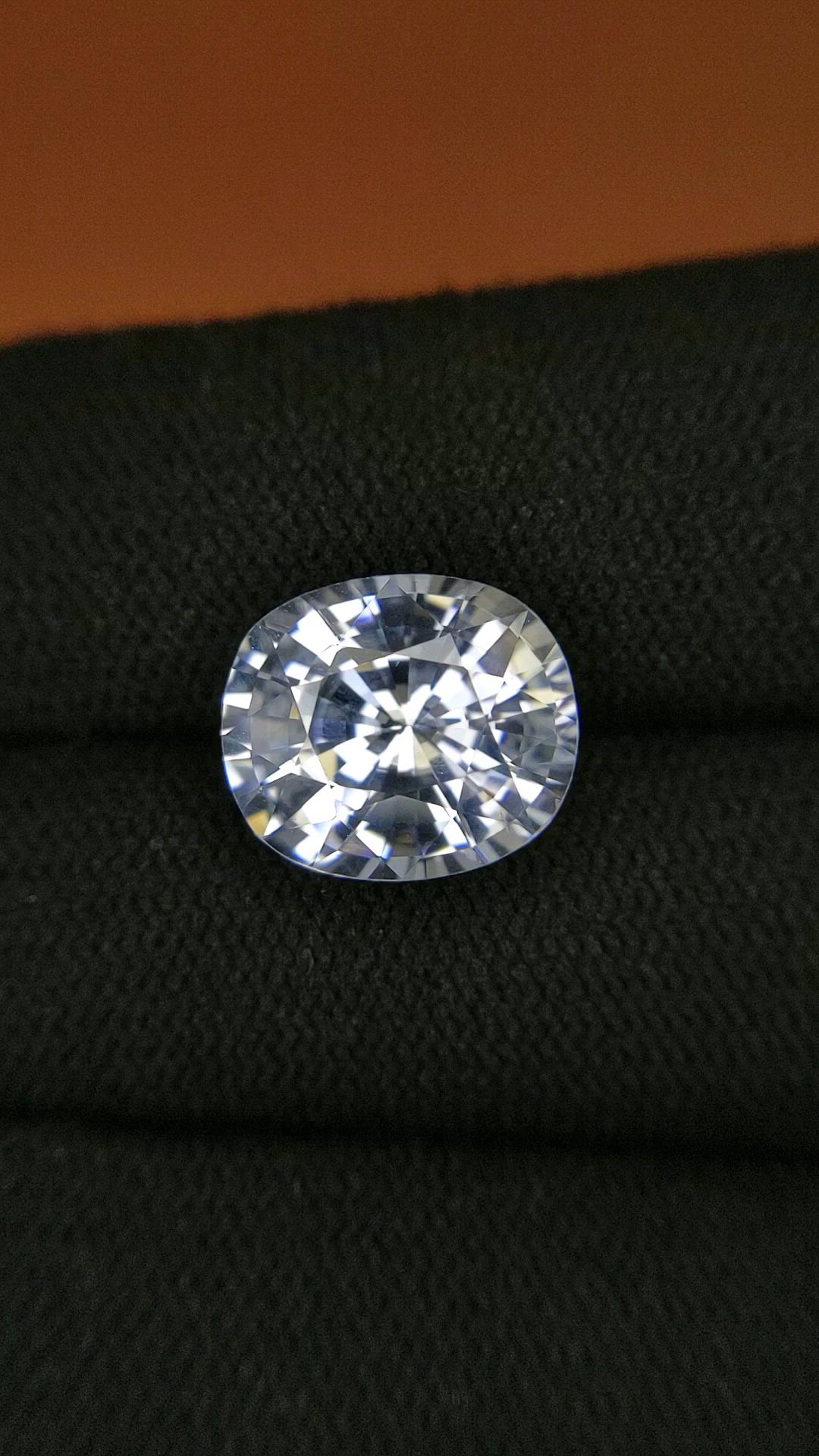 8.02 Ct. White Sapphire from Ceylon (Sri Lanka) Size Video