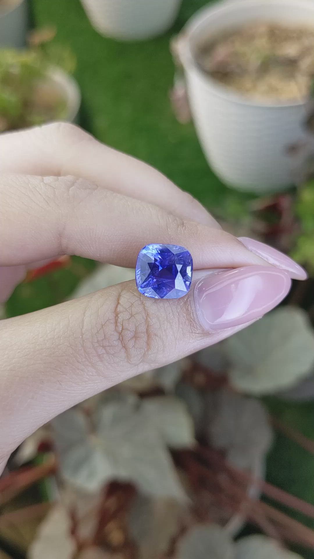 7.05 Ct. Blue Sapphire from Ceylon (Sri Lanka) Size Video