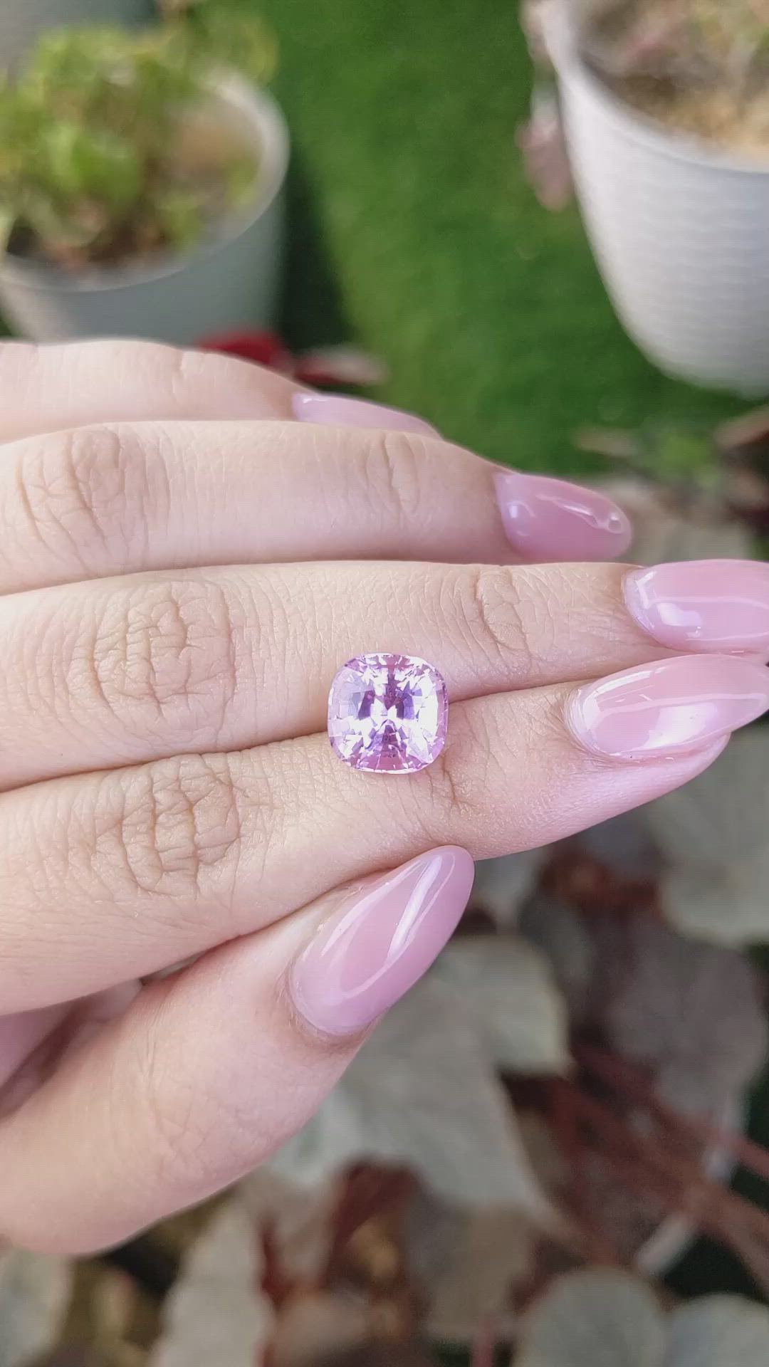 5.18 Ct. Pink Sapphire from Ceylon (Sri Lanka) Size Video