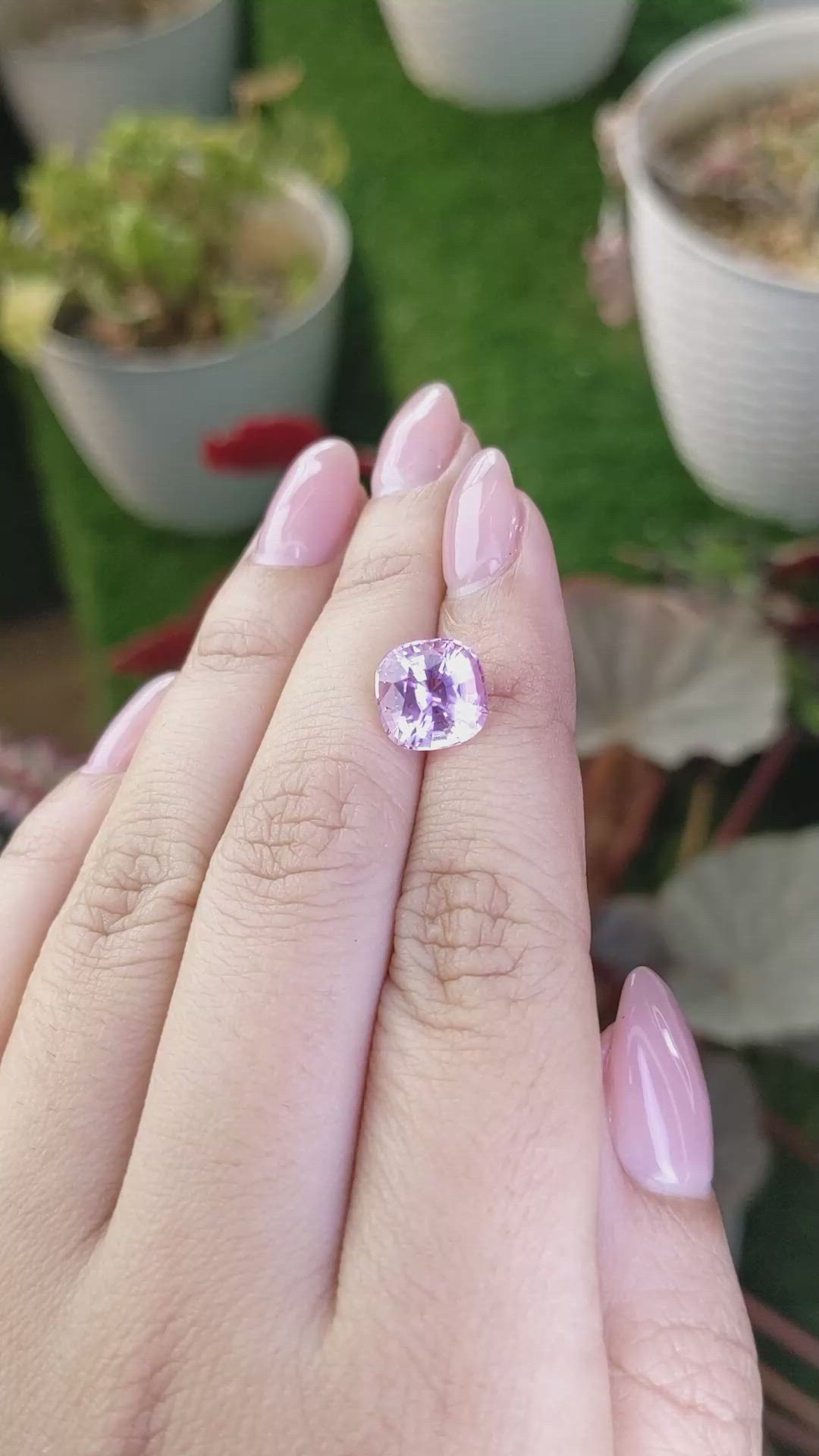 5.18 Ct. Pink Sapphire from Ceylon (Sri Lanka) Size Video