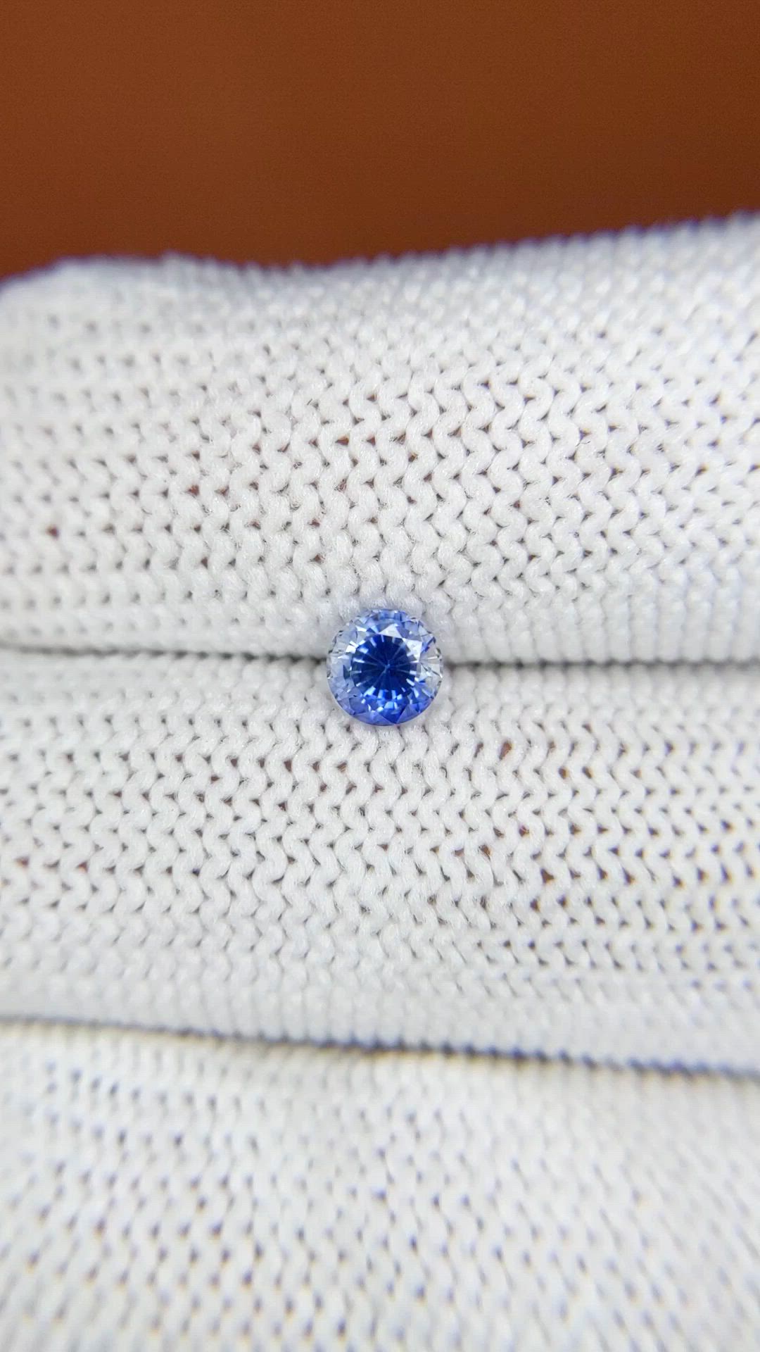 0.55 Ct. Blue Sapphire from Ceylon (Sri Lanka) Size Video