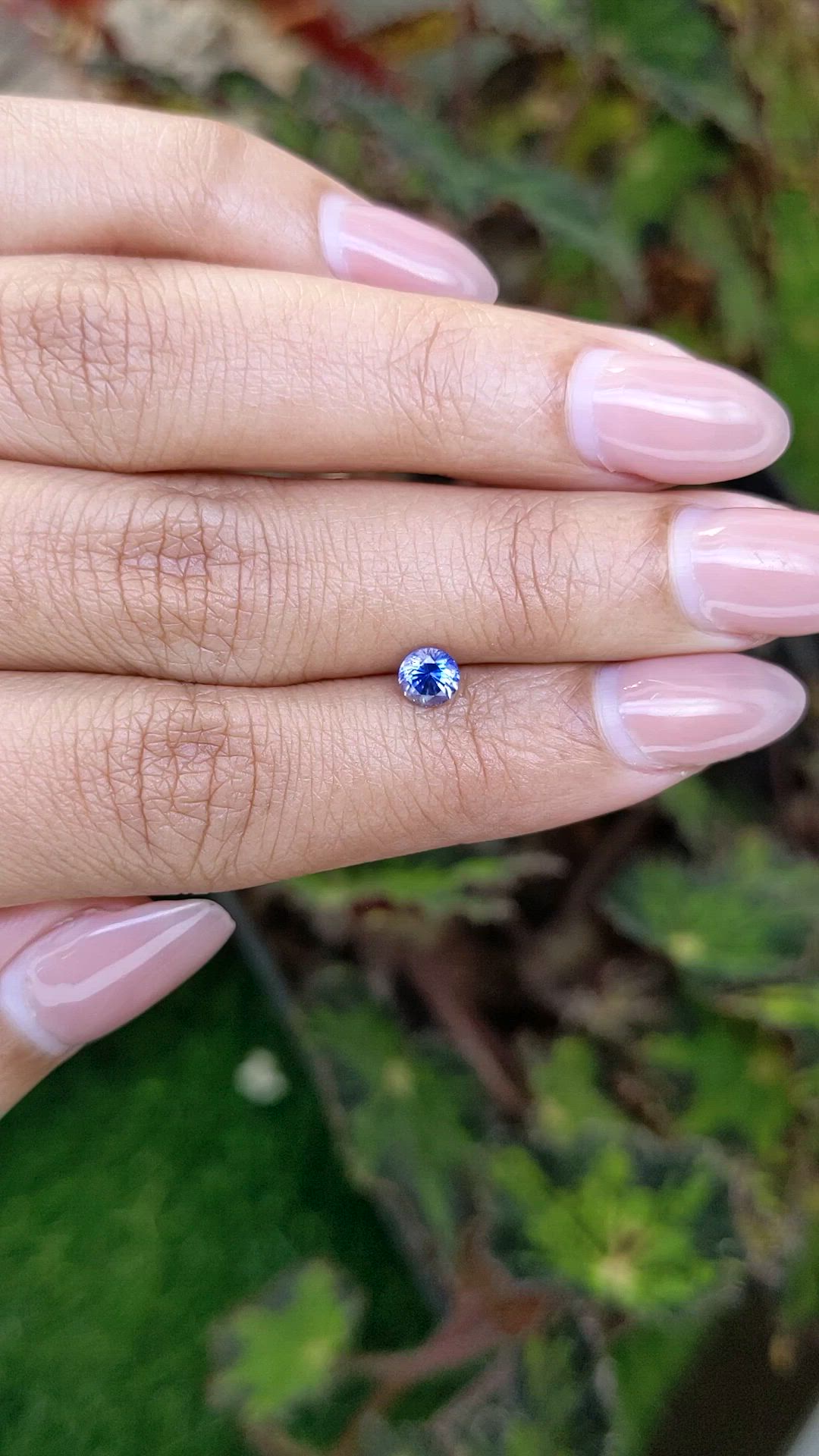 0.55 Ct. Blue Sapphire from Ceylon (Sri Lanka) Size Video