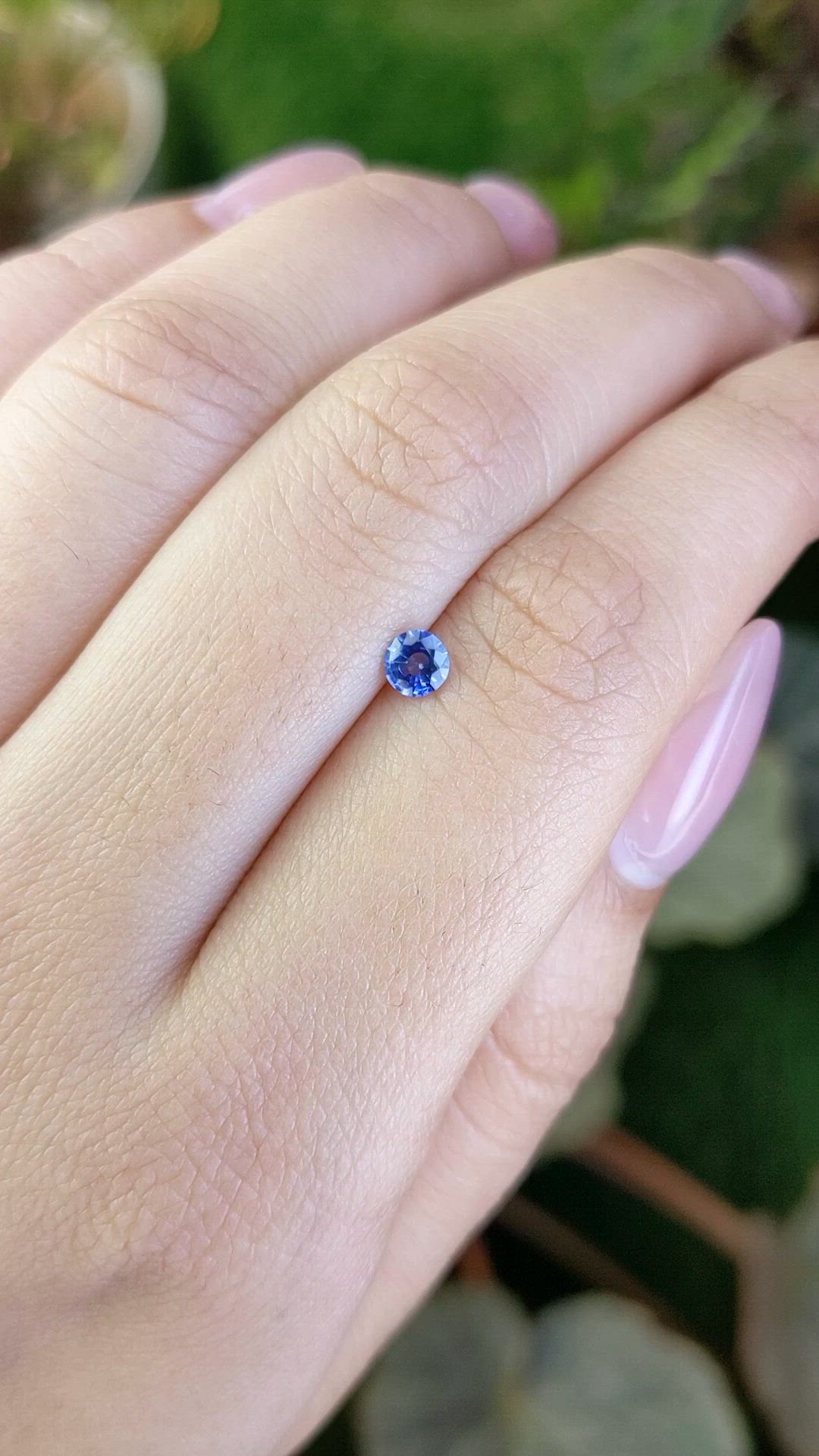 0.30 Ct. Purplish Blue Sapphire from Ceylon (Sri Lanka) Size Video
