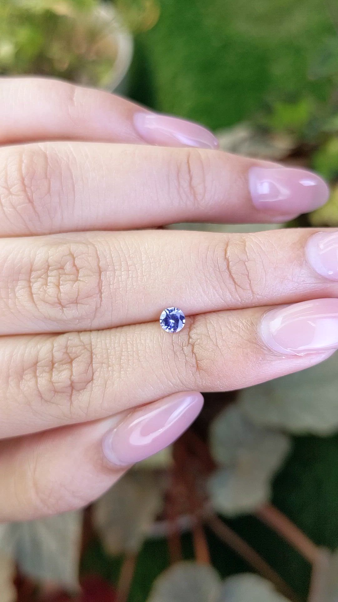 0.27 Ct. Bluish Purple Sapphire from Ceylon (Sri Lanka) Size Video