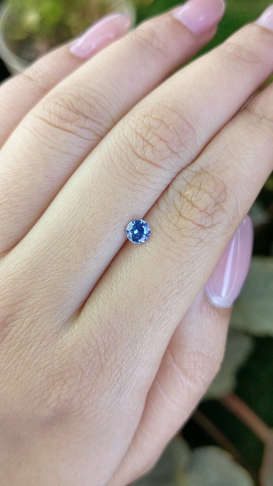 0.43 Ct. Blue Sapphire from Ceylon (Sri Lanka) Size Video