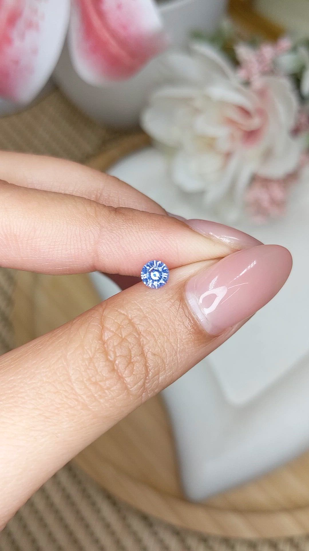 0.43 Ct. Blue Sapphire from Ceylon (Sri Lanka) Size Video