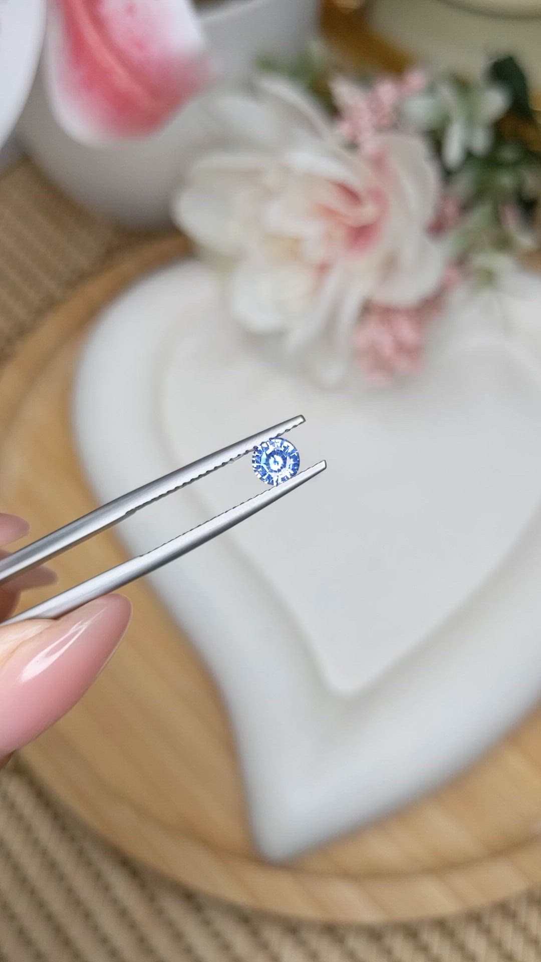 0.43 Ct. Blue Sapphire from Ceylon (Sri Lanka) Size Video