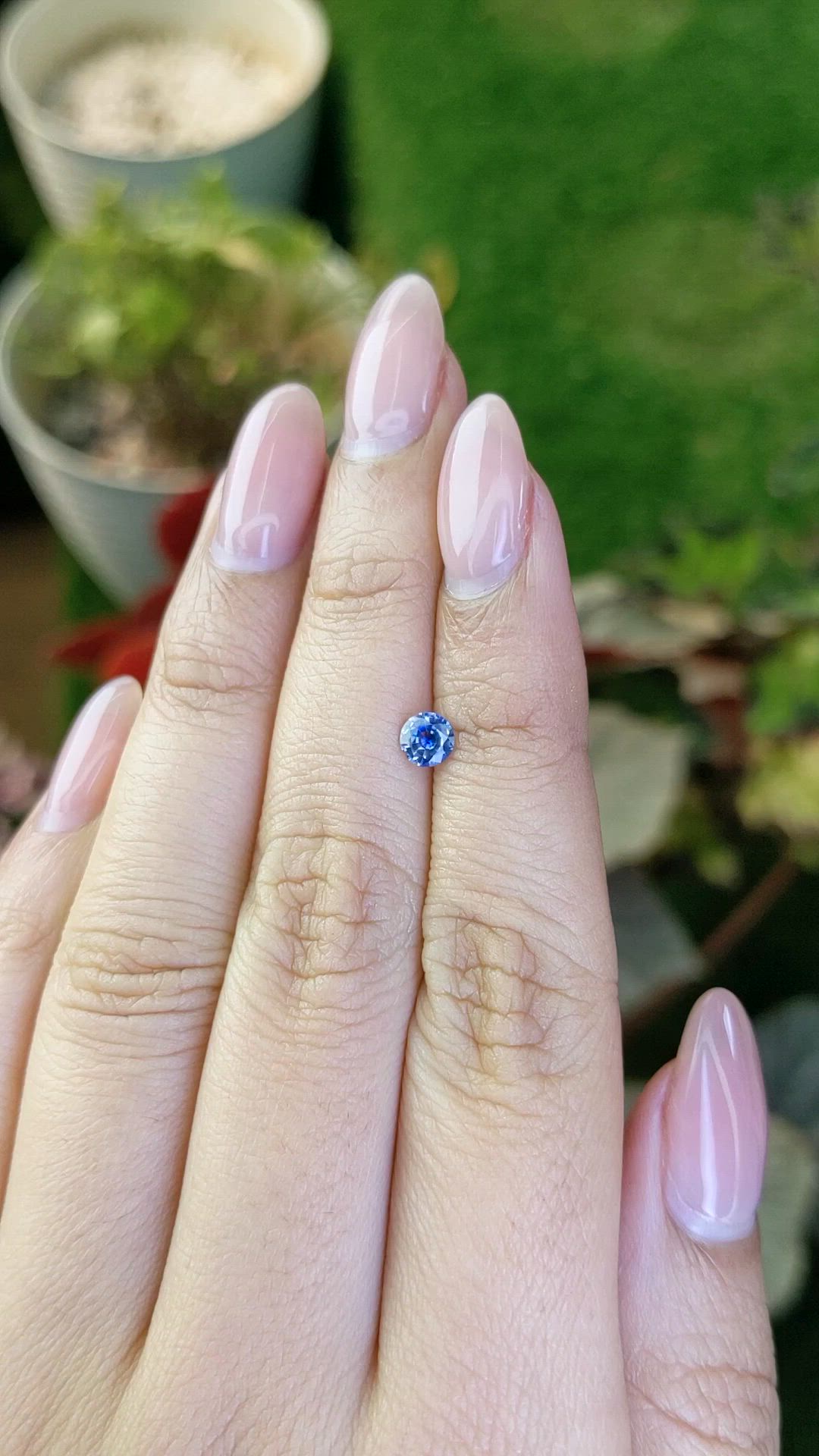 0.40 Ct. Blue Sapphire from Ceylon (Sri Lanka) Size Video