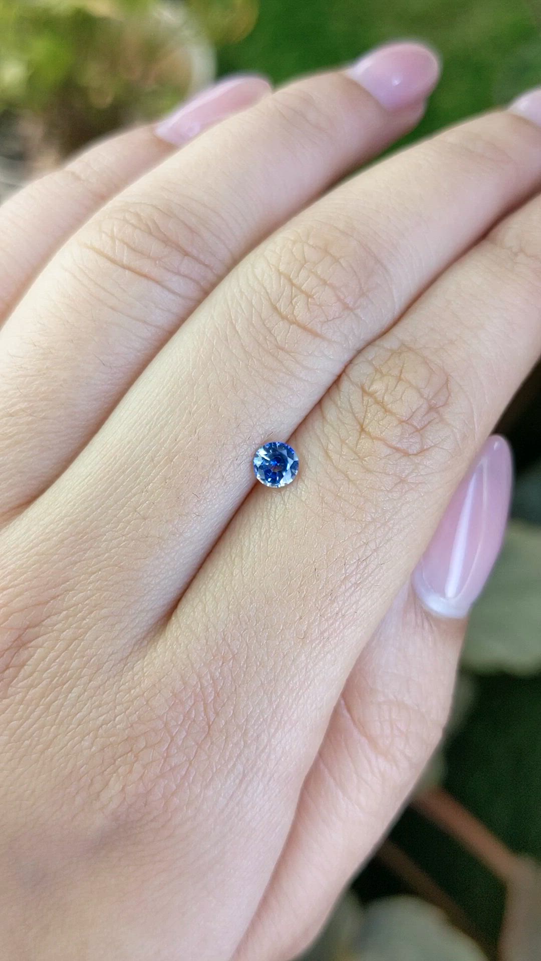 0.40 Ct. Blue Sapphire from Ceylon (Sri Lanka) Size Video