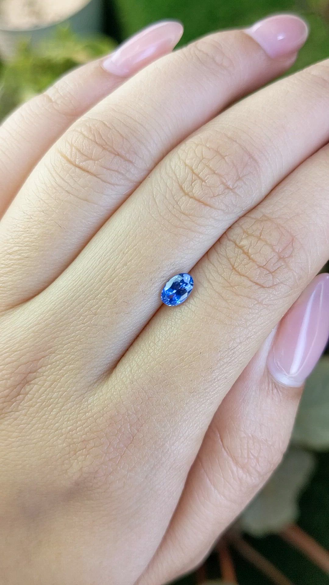 0.68 Ct. Blue Sapphire from Ceylon (Sri Lanka) Size Video