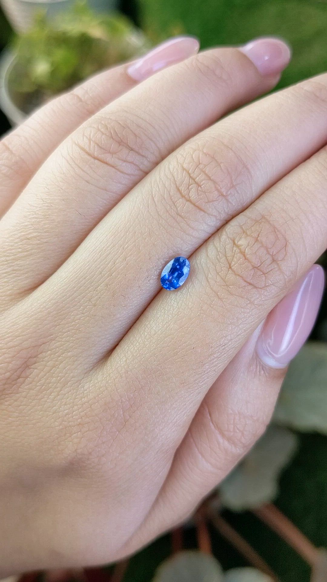 0.70 Ct. Blue Sapphire from Ceylon (Sri Lanka) Size Video