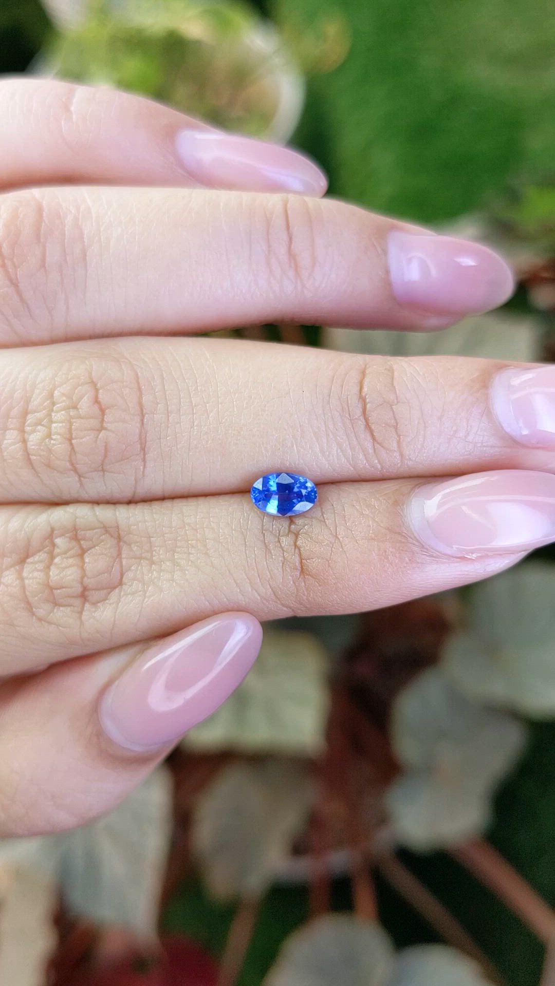 0.70 Ct. Blue Sapphire from Ceylon (Sri Lanka) Size Video