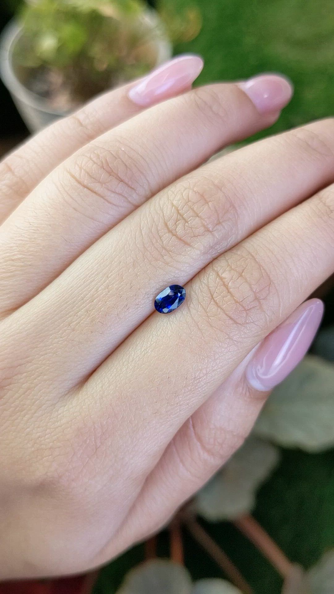 0.69 Ct. Blue Sapphire from Ceylon (Sri Lanka) Size Video