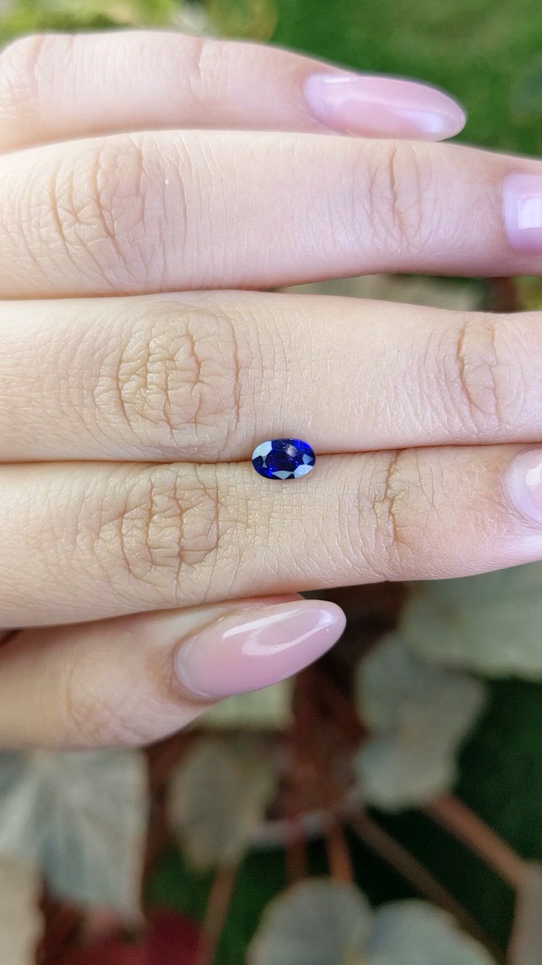 0.69 Ct. Blue Sapphire from Ceylon (Sri Lanka) Size Video