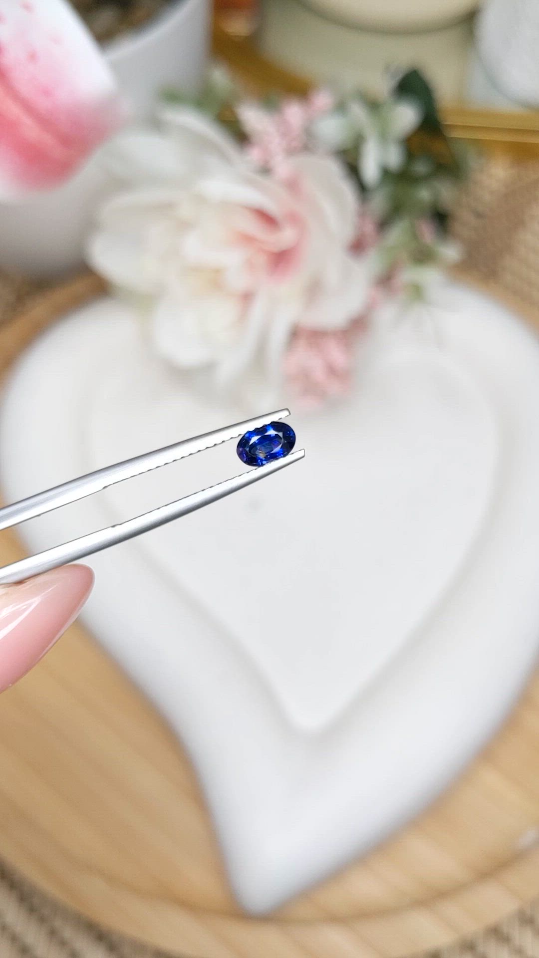 0.69 Ct. Blue Sapphire from Ceylon (Sri Lanka) Size Video