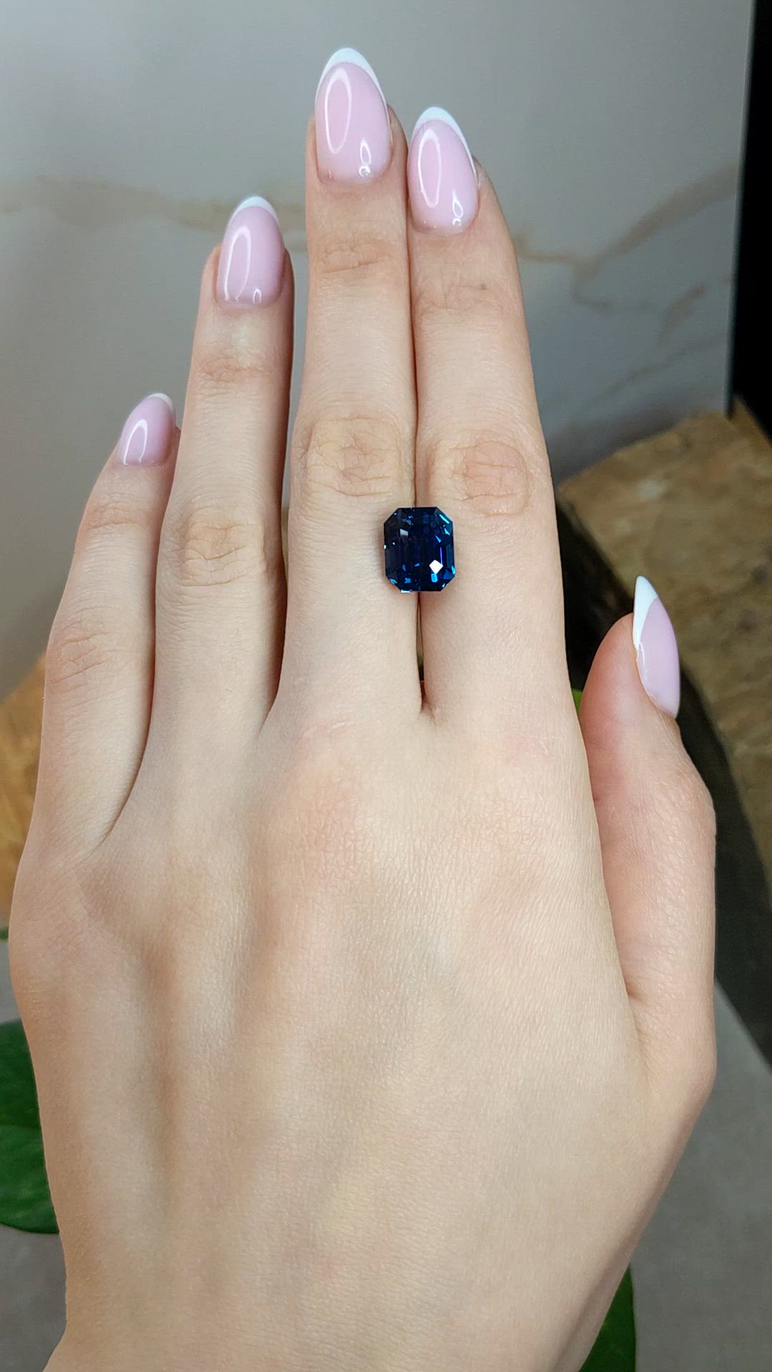 7.99 Ct. Greenish Blue Sapphire from Ceylon (Sri Lanka) Size Video