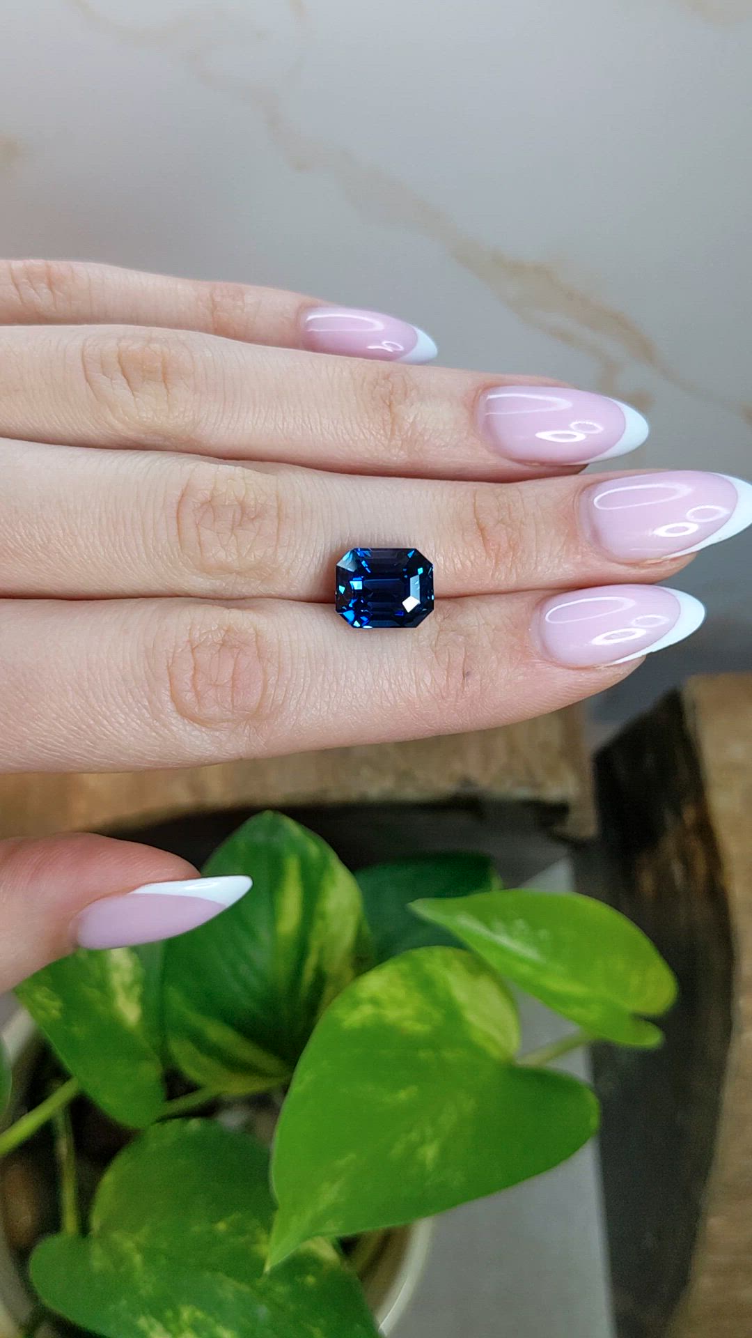7.99 Ct. Greenish Blue Sapphire from Ceylon (Sri Lanka) Size Video