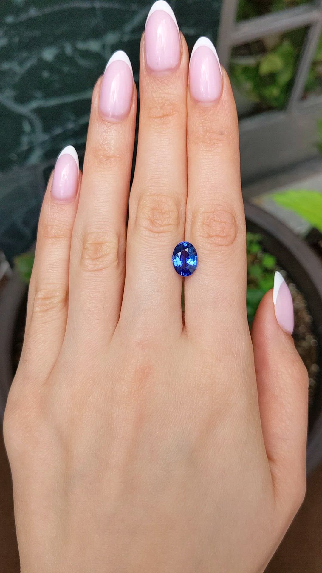3.16 Ct. Blue Sapphire from Ceylon (Sri Lanka) Size Video