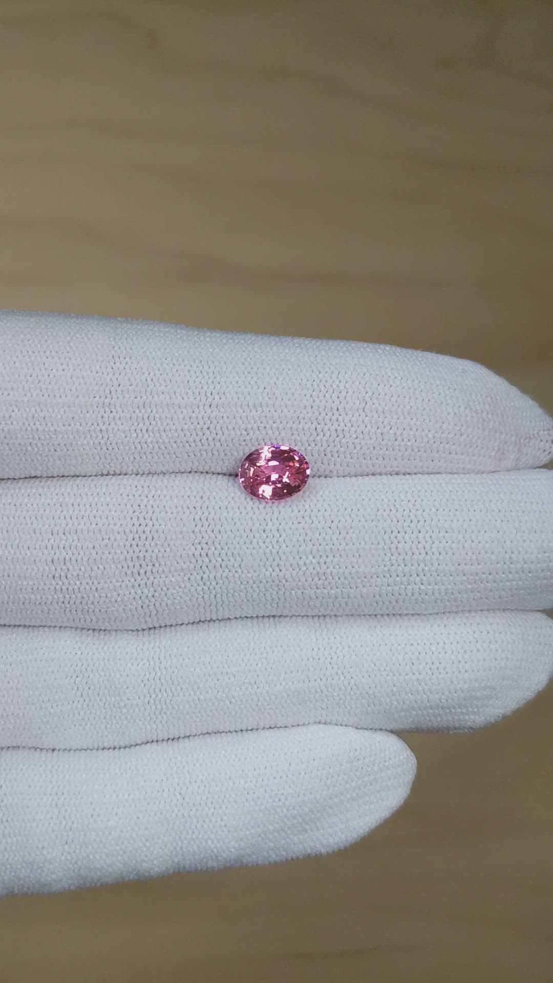 2.01 Ct. Pink Sapphire from Ceylon (Sri Lanka) Size Video
