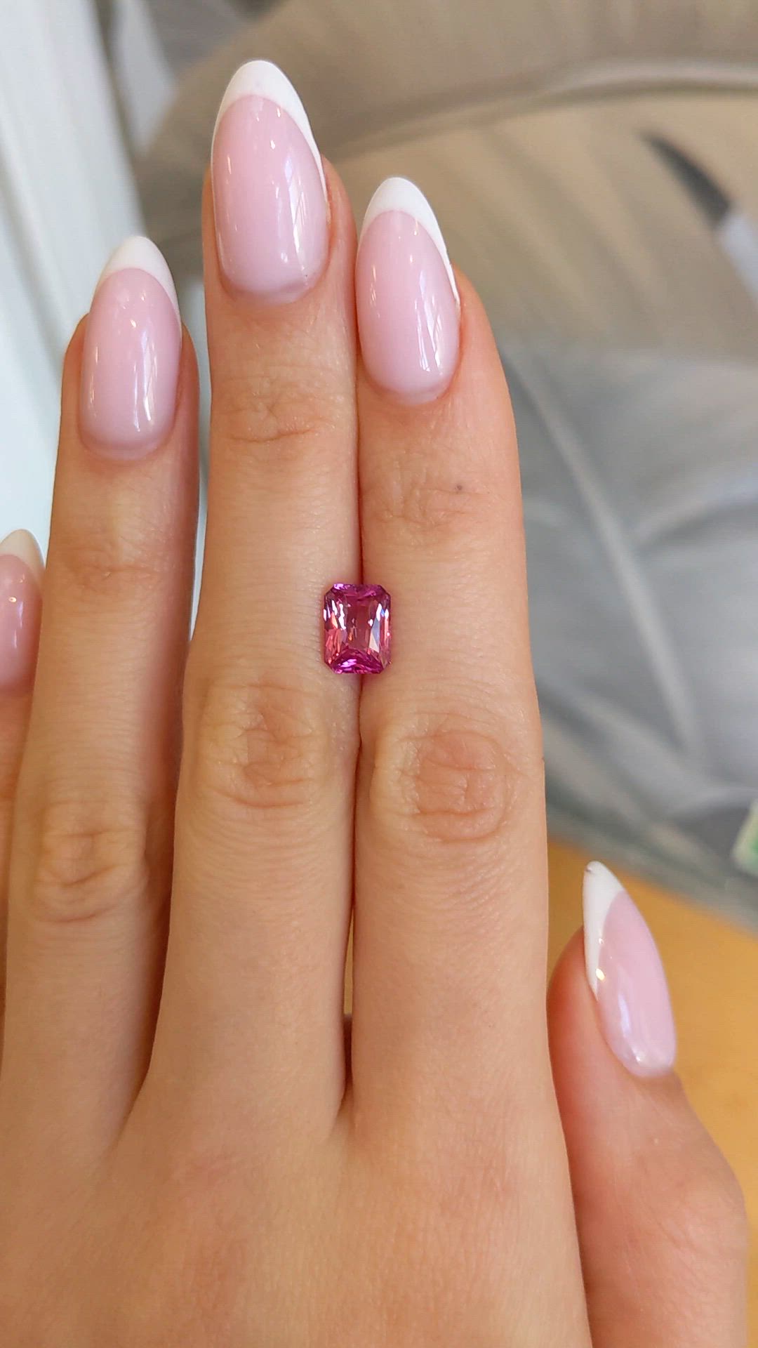 2.27 Ct. Purplish Pink Sapphire from Ceylon (Sri Lanka) Size Video
