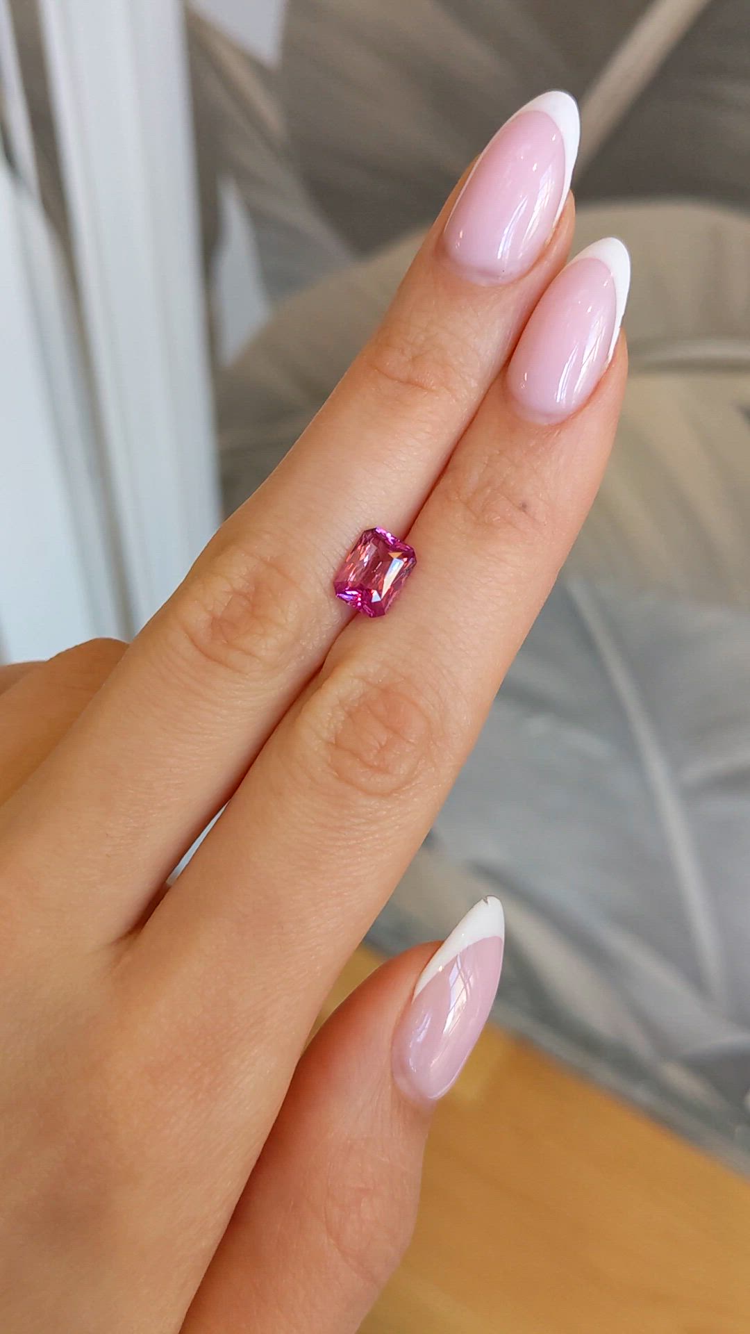 2.27 Ct. Purplish Pink Sapphire from Ceylon (Sri Lanka) Size Video