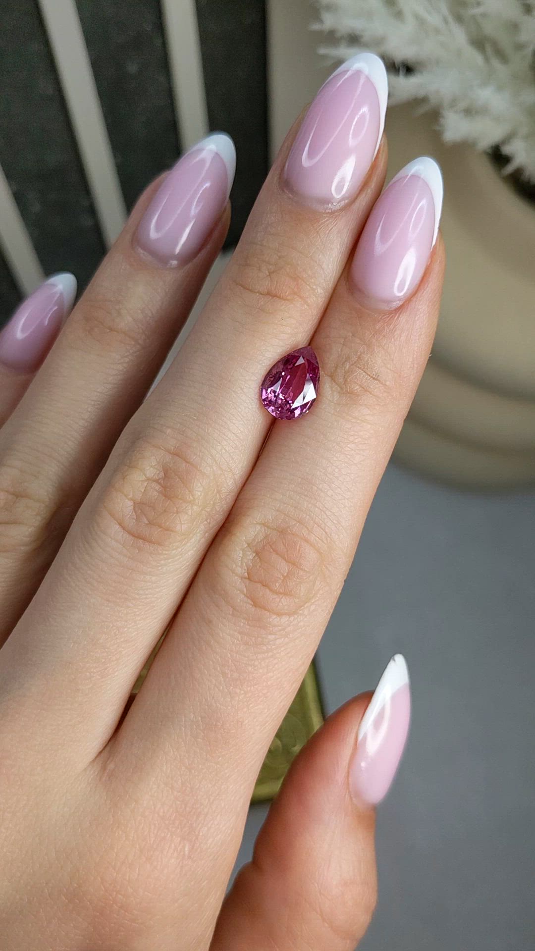 2.64 Ct. Pink Sapphire from Ceylon (Sri Lanka) Size Video