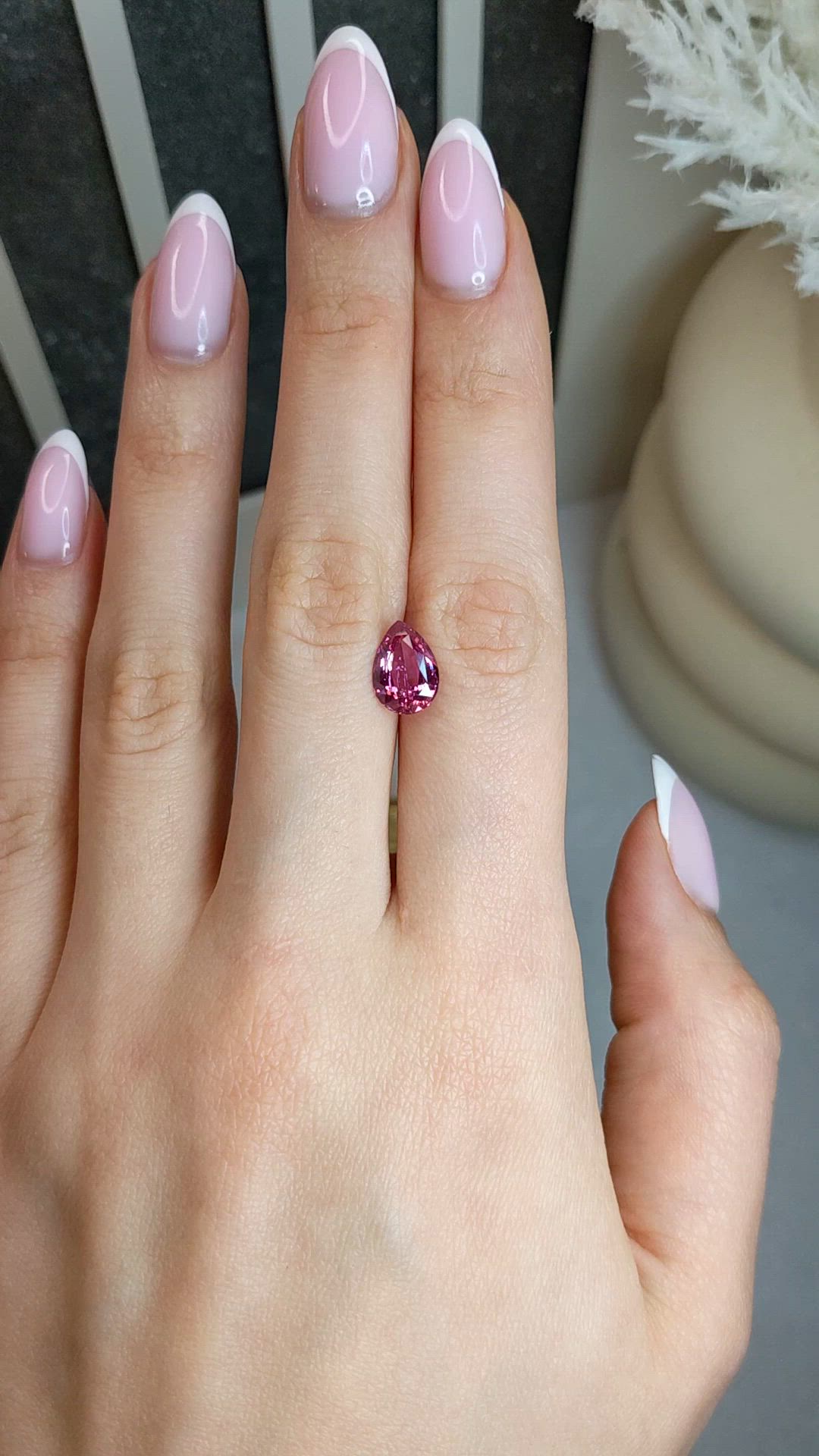 2.64 Ct. Pink Sapphire from Ceylon (Sri Lanka) Size Video