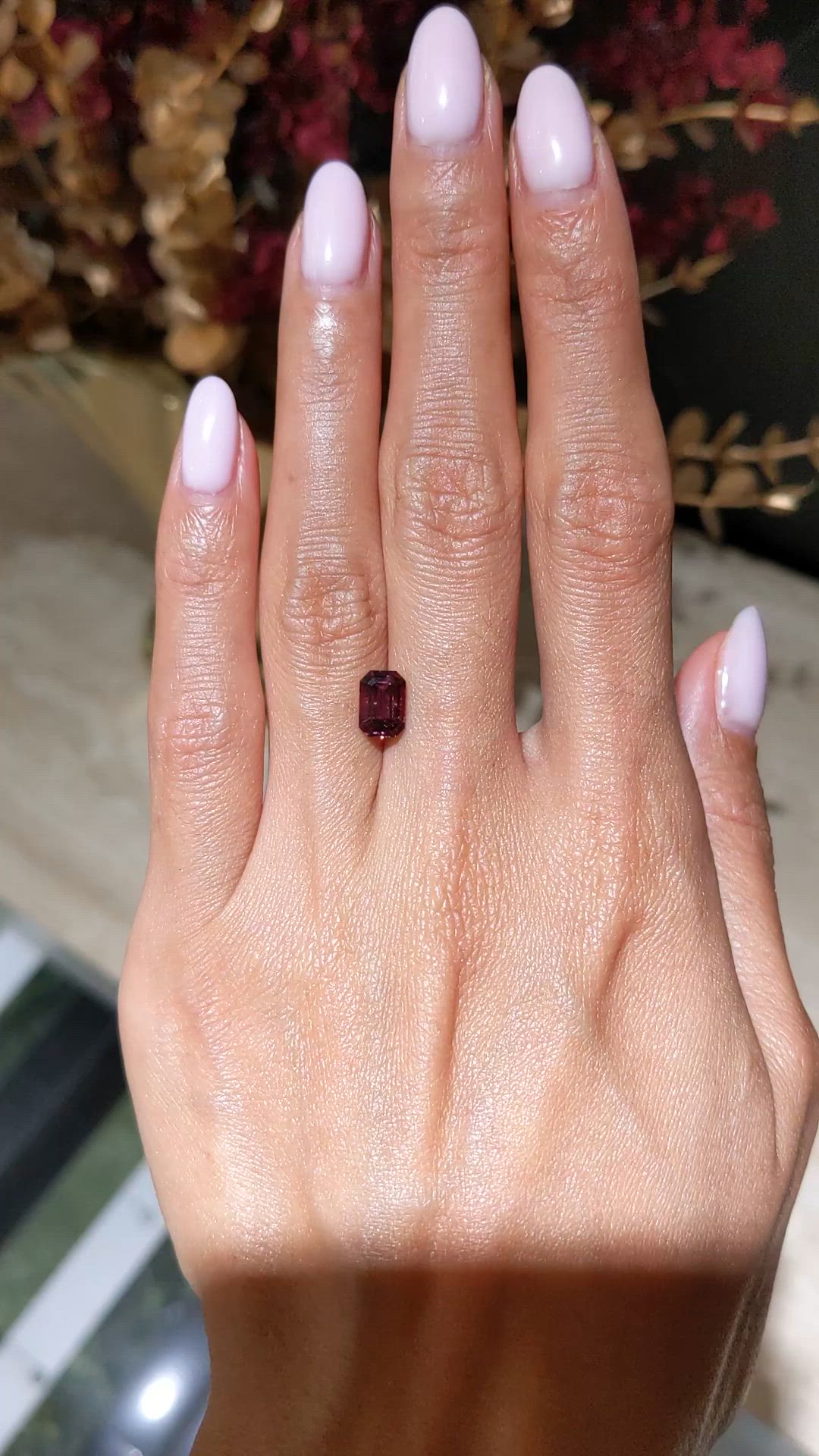 2.01 Ct. Pinkish Brown Sapphire from Ceylon (Sri Lanka) Size Video