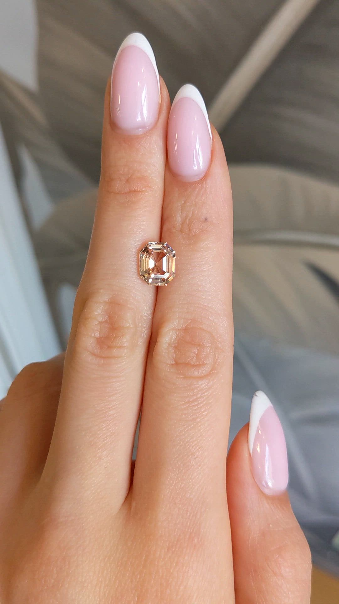 3.02 Ct. Peach Sapphire from Ceylon (Sri Lanka) Size Video
