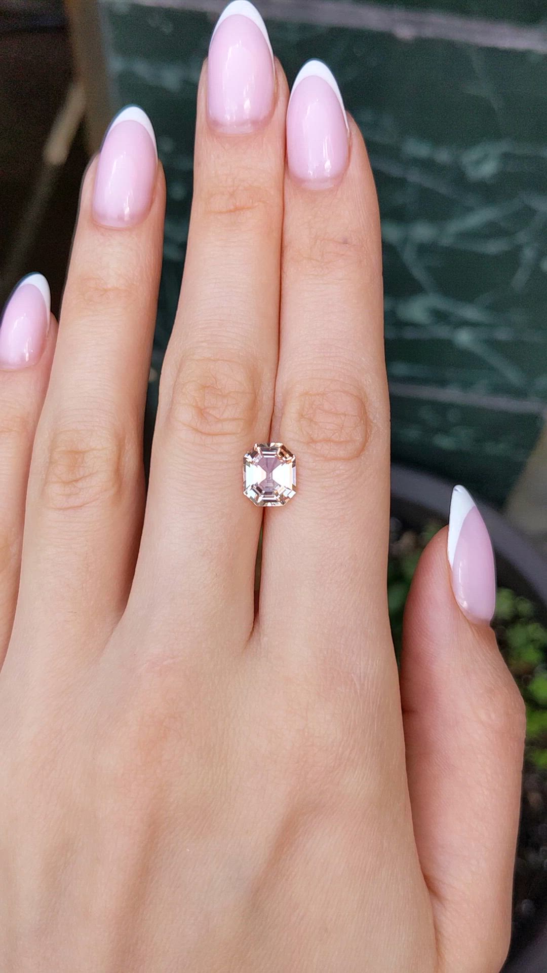 3.02 Ct. Peach Sapphire from Ceylon (Sri Lanka) Size Video