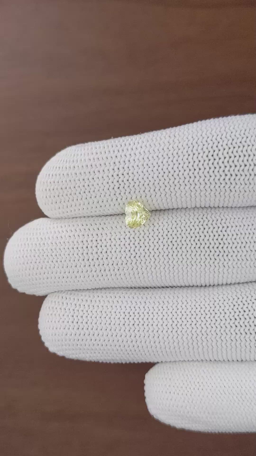 1.08 Ct. Yellow Sapphire from Ceylon (Sri Lanka) Size Video