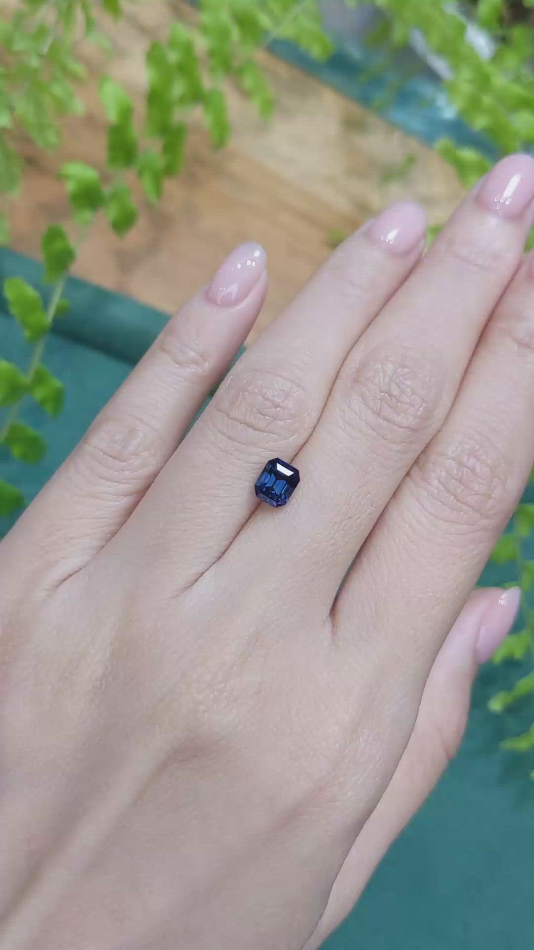 1.55 Ct. Purplish Blue Sapphire from Madagascar Size Video