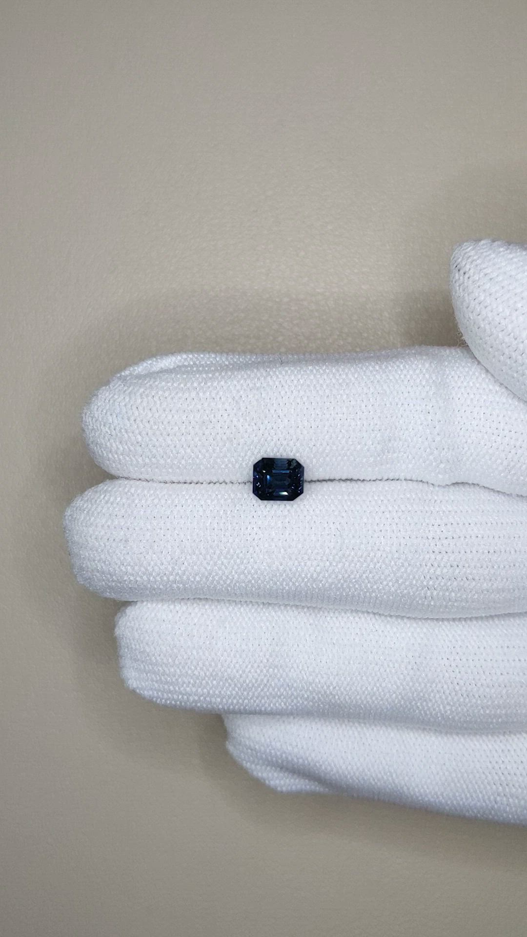 1.55 Ct. Purplish Blue Sapphire from Madagascar Size Video