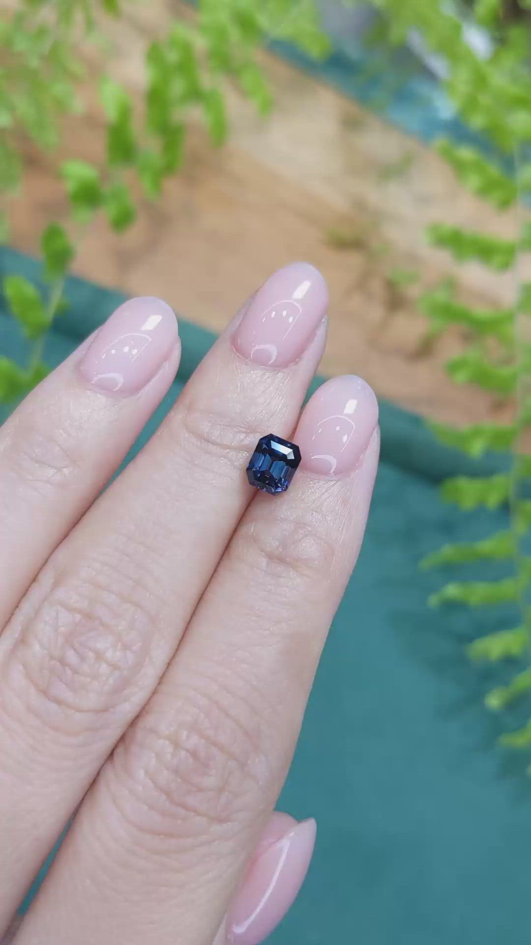 1.55 Ct. Purplish Blue Sapphire from Madagascar Size Video