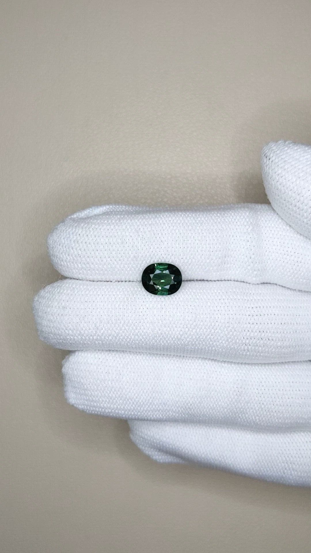 1.80 Ct. Bluish Green Sapphire from Madagascar Size Video