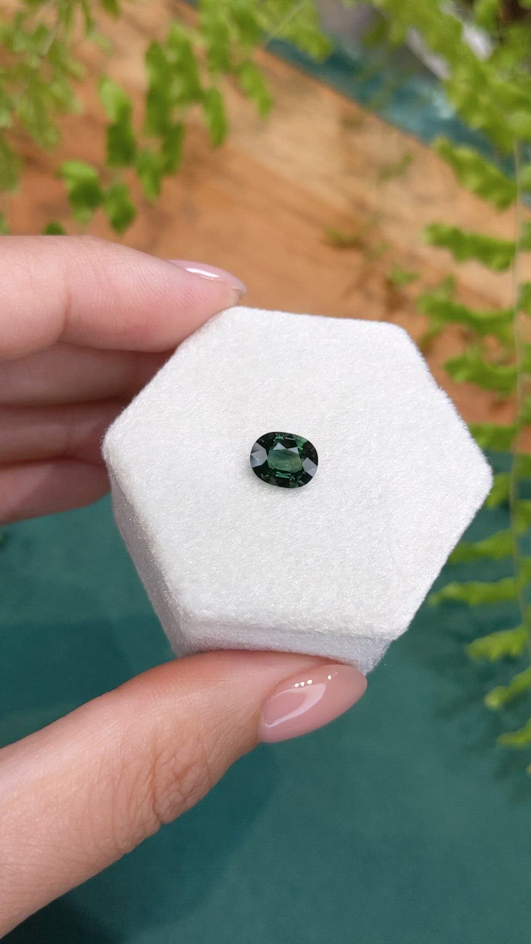 1.80 Ct. Bluish Green Sapphire from Madagascar Size Video