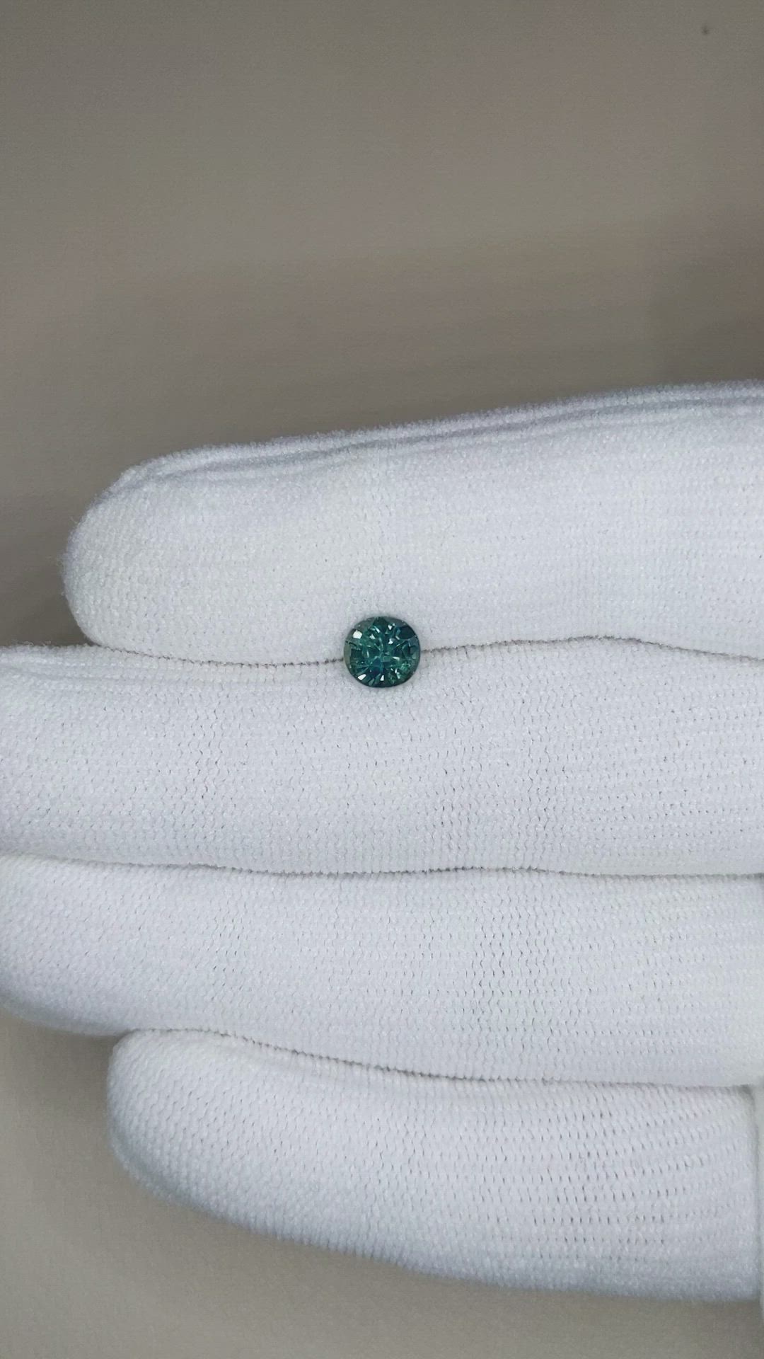 1.08 Ct. Bluish Green Sapphire from Madagascar Size Video