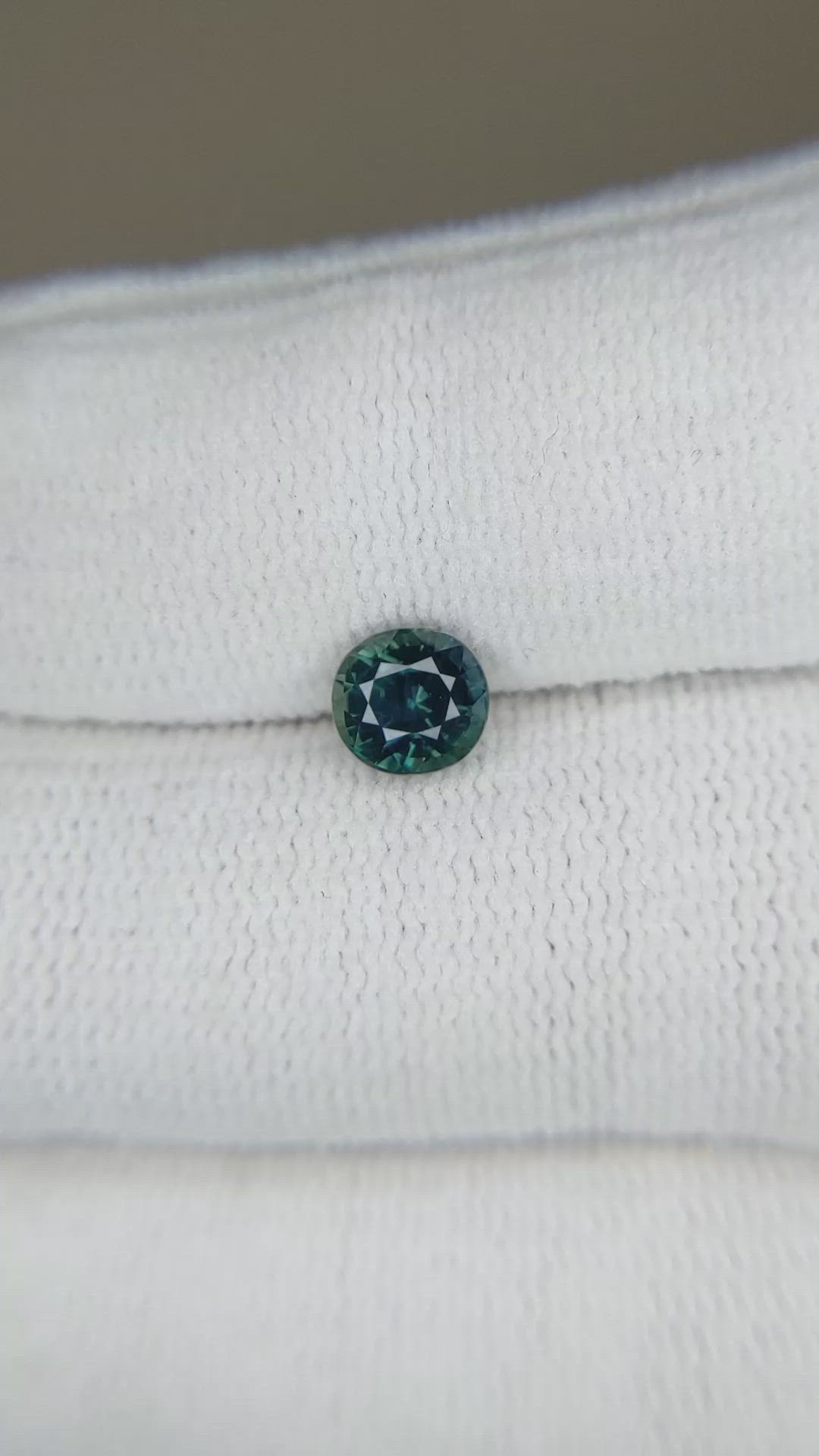 1.08 Ct. Bluish Green Sapphire from Madagascar Size Video