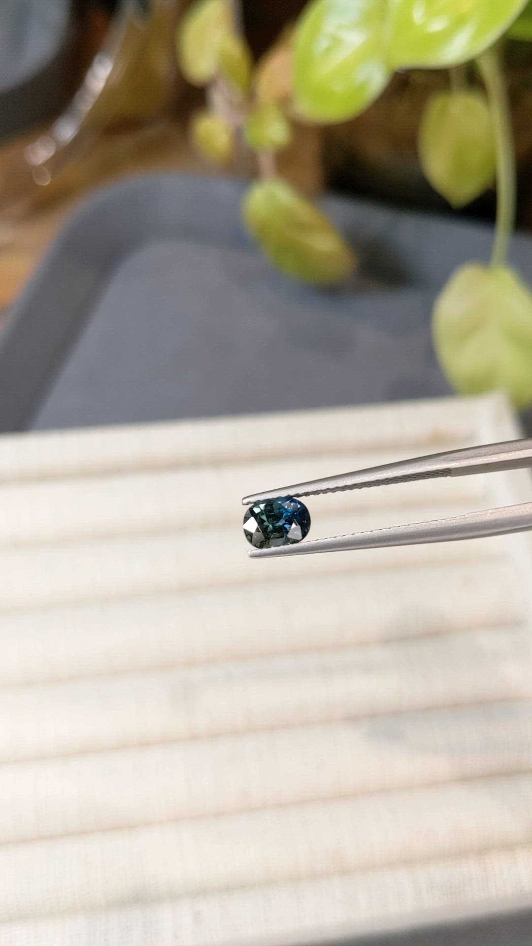1.10 Ct. Greenish Blue Sapphire from Madagascar Size Video