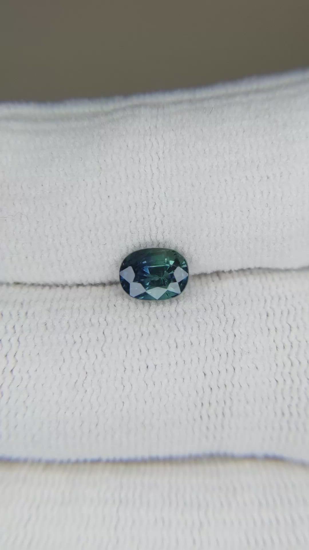 1.10 Ct. Greenish Blue Sapphire from Madagascar Size Video