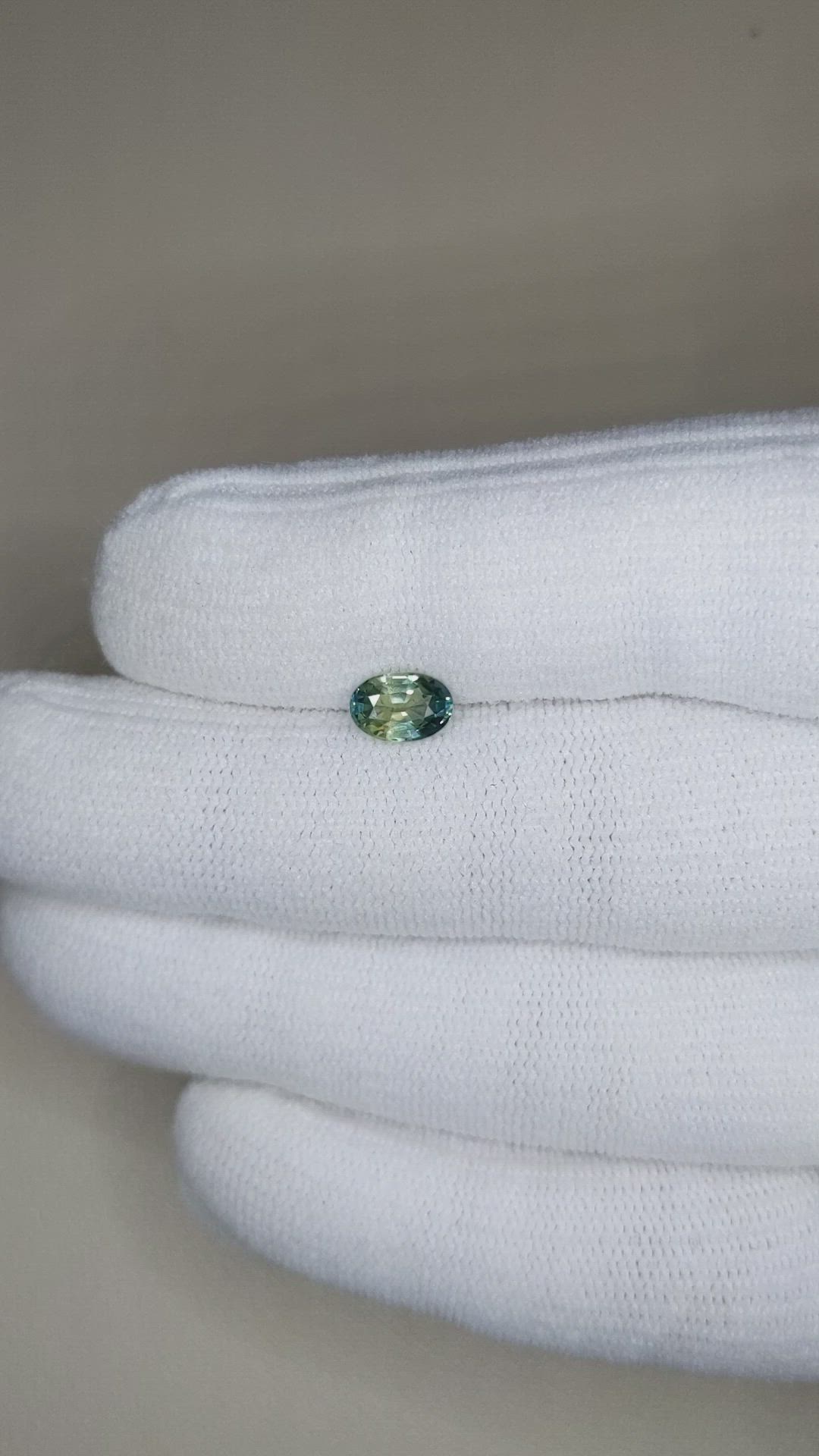 1.03 Ct. Bluish Green Sapphire from Madagascar Size Video
